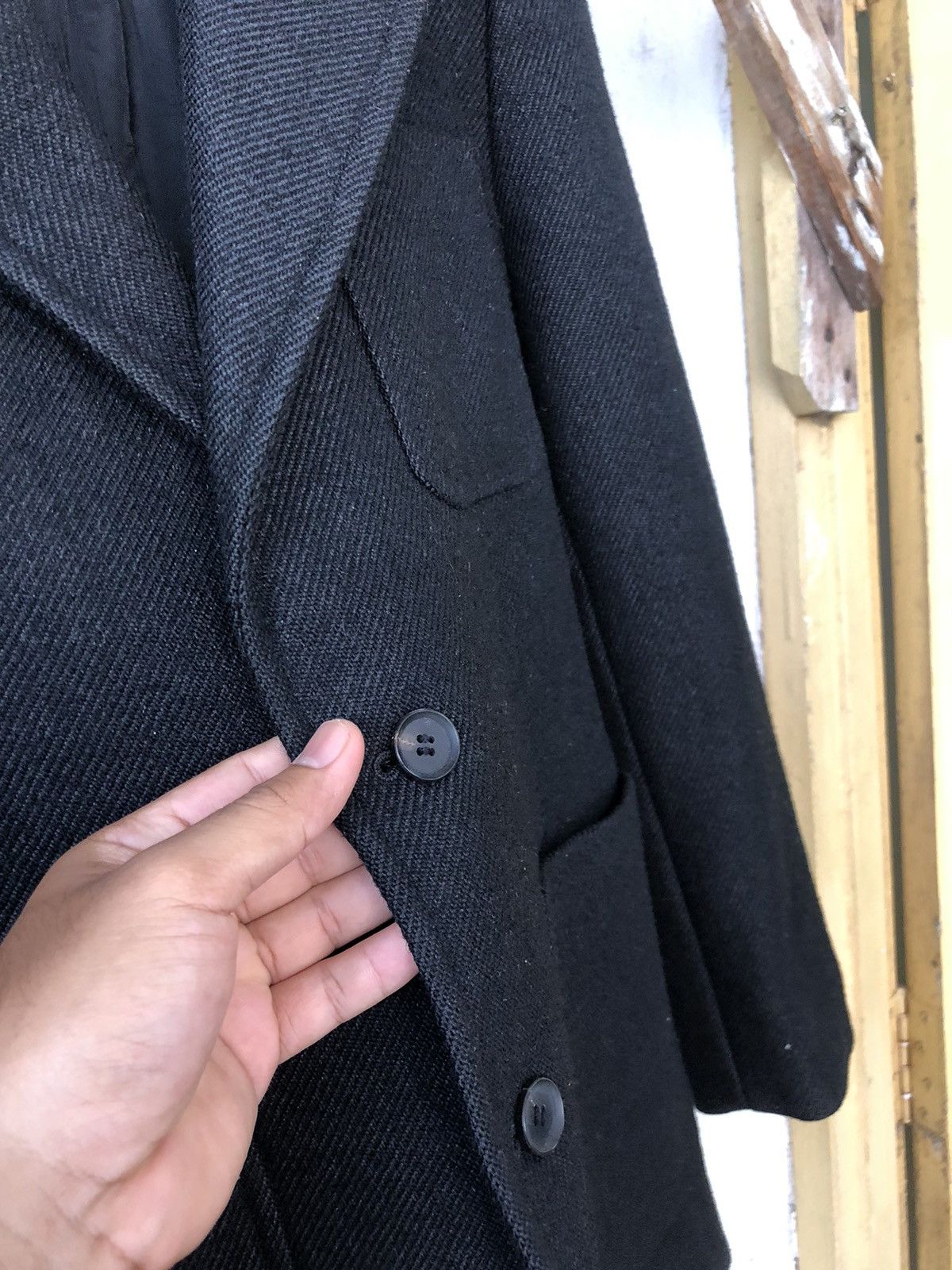 5351 POUR LES HOMMES 5351 Pour Les Hommes Black Wool Lined Single Breasted Blazer Size US M / EU 48-50 / 2 - 8 Thumbnail