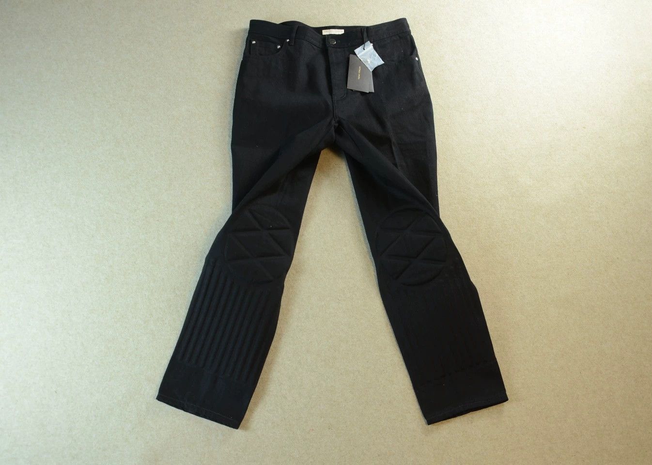 Bottega Veneta Bottega Veneta 3D Embossed Black Structured Jeans Size US 37 - 1 Thumbnail