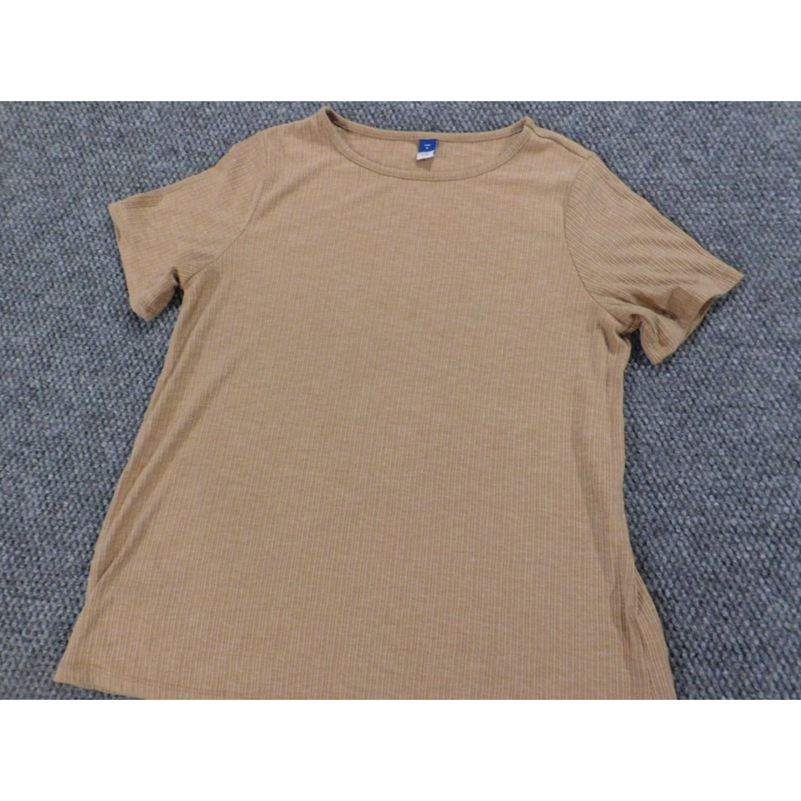 Old Navy Old Navy Blouse Shirt Brown Medium Womens Regular Size M Long Sleeve Round Neck Pullover Casual Stretch Button Modern Basic Size M / US 6-8 / IT 42-44 - 4 Thumbnail