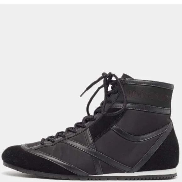 Jimmy Choo Jimmy Choo Kato Black High-Top Sneakers - EU36/US6 Size US 6 / IT 36 - 16 Thumbnail