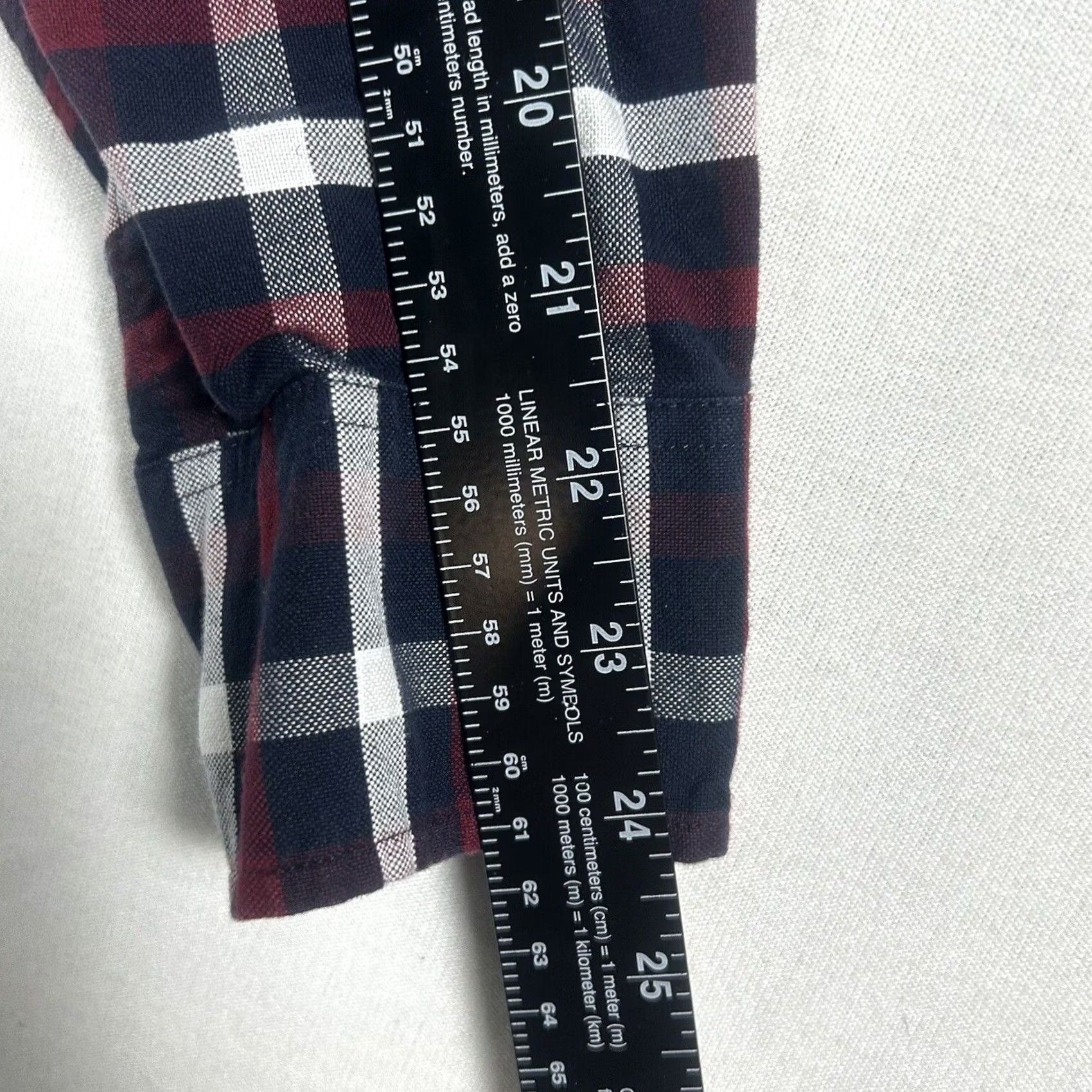 J.Crew J.CREW Flex Oxford Plaid Shirt S Navy Red Long Sleeve Button-Front Shirt Mens Small Plaid Cotton Casual Workwear Size US S / EU 44-46 / 1 - 5 Thumbnail