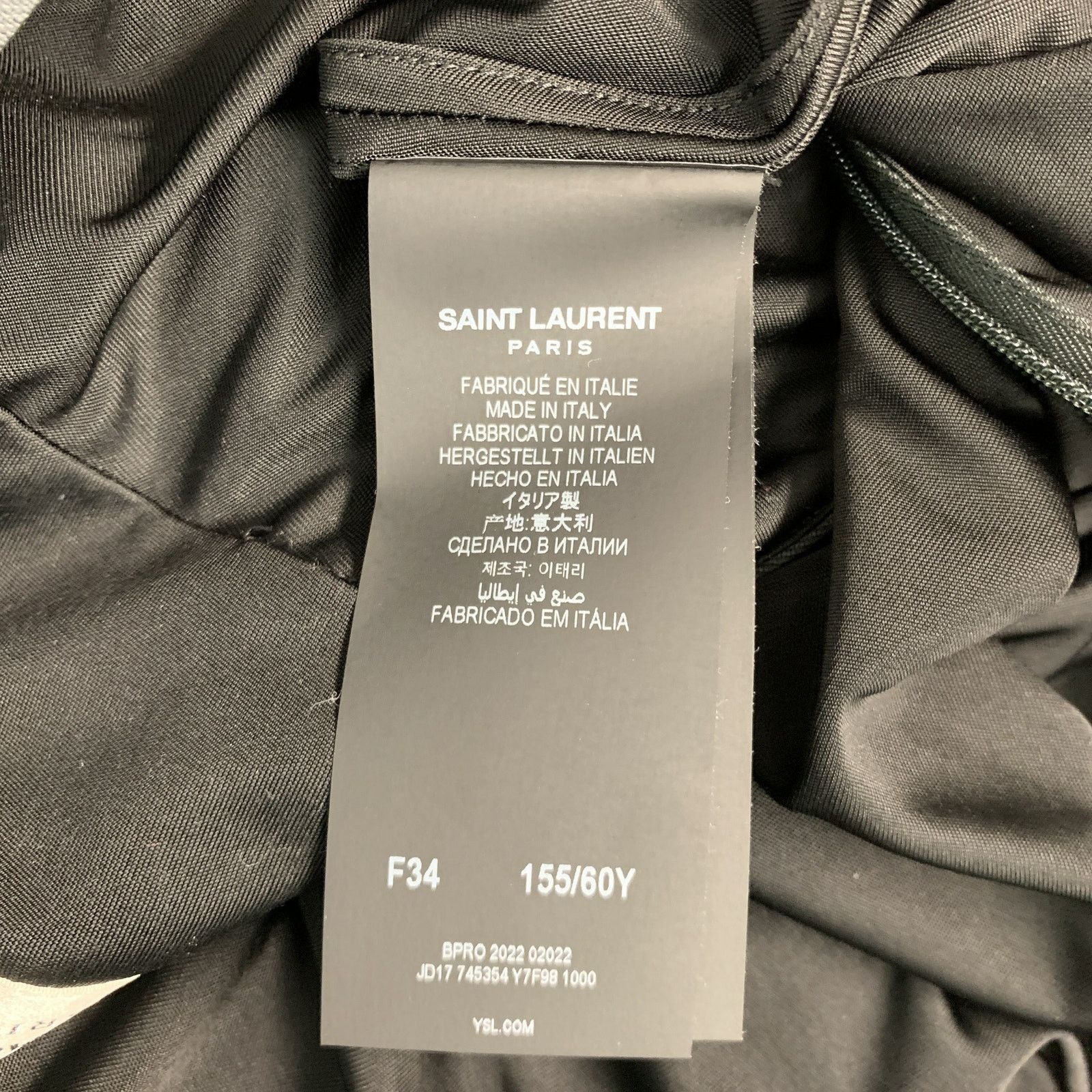 Saint Laurent Paris SAINT LAURENT Size 2 Black Jersey Long Skirt Size 25" / US 0 / IT 36 - 8 Thumbnail