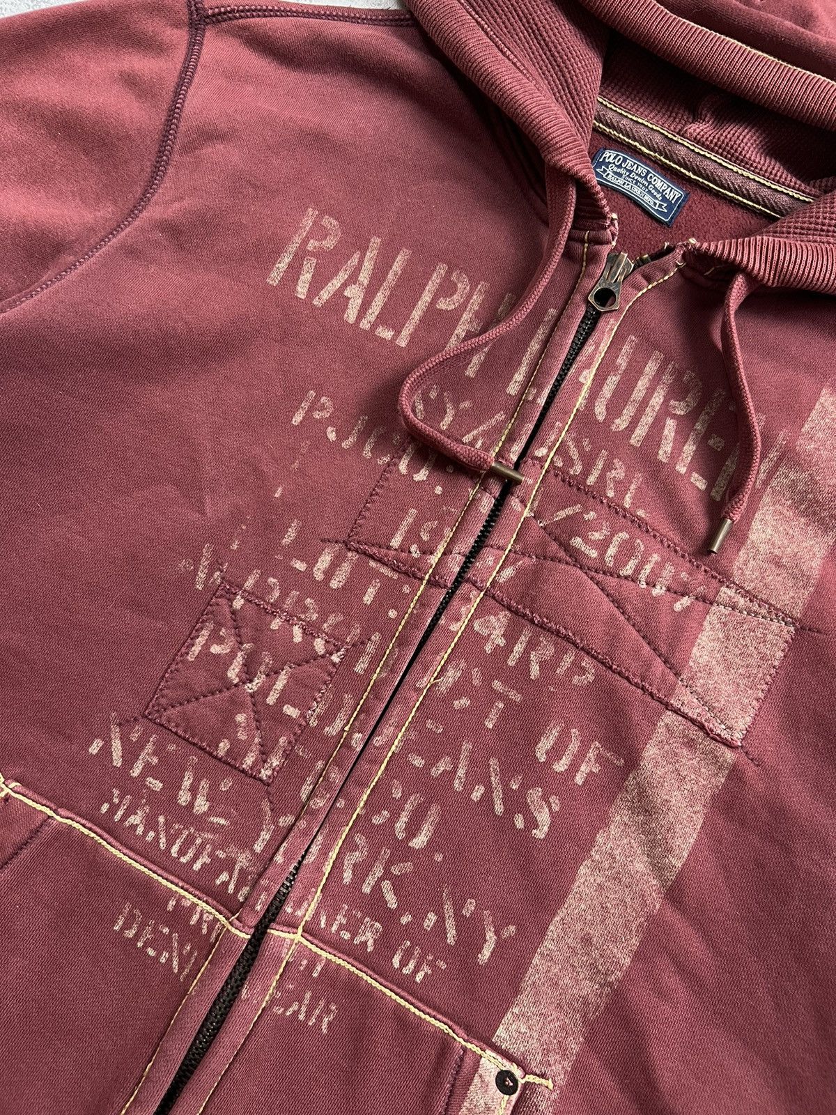Polo Ralph Lauren 00s Ralph Lauren Vintage Y2K Oversized Retro Zip Hoodie Size US XL / EU 56 / 4 - 4 Thumbnail