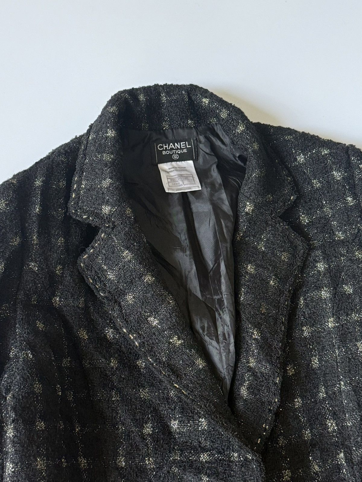 Chanel Chanel Boutique Black Tweed Blazer Size XS / US 0-2 / IT 36-38 - 4 Thumbnail