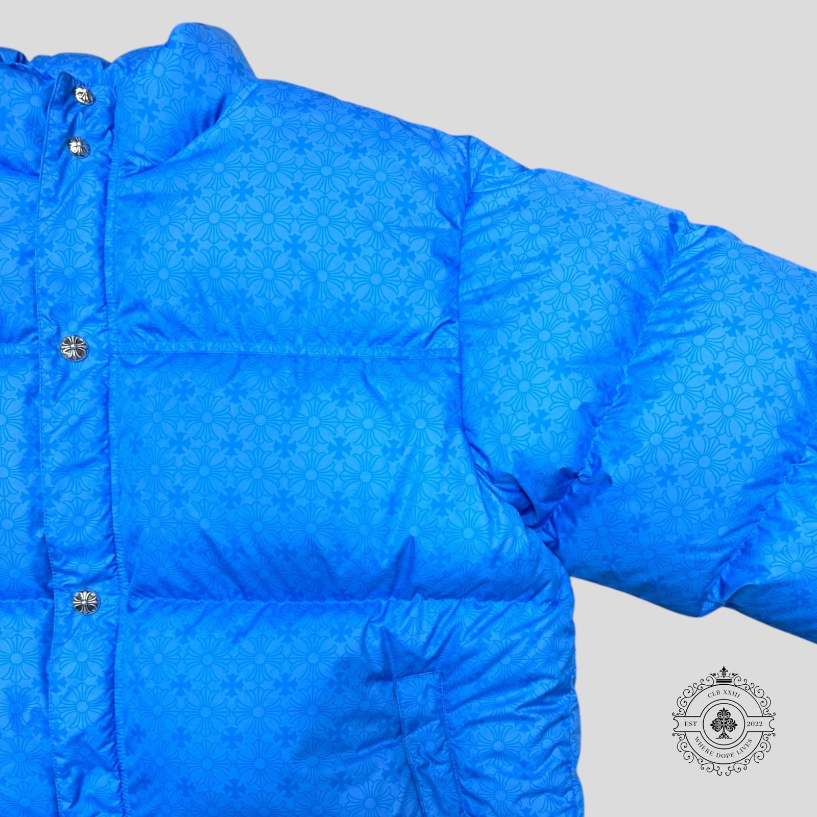 Chrome Hearts Chrome Heart Plus Pattern Puffer Jacket in Blue Size US XL / EU 56 / 4 - 3 Thumbnail