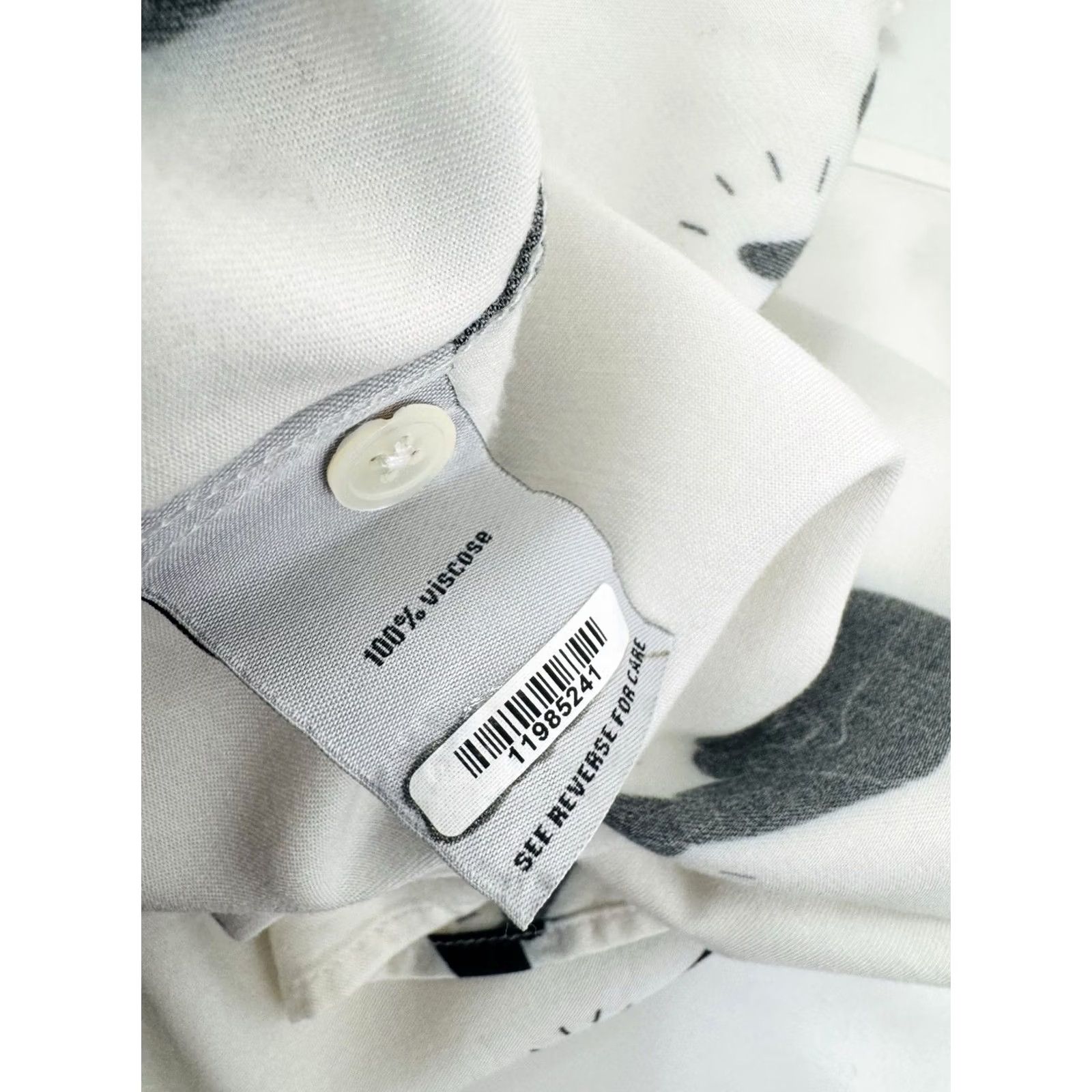 Portuguese Flannel PORTUGUESE FLANNEL Shirt Camp Mens S / M White / Black Short Sleeve Button-UpEXCELLENT Size US M / EU 48-50 / 2 - 5 Thumbnail