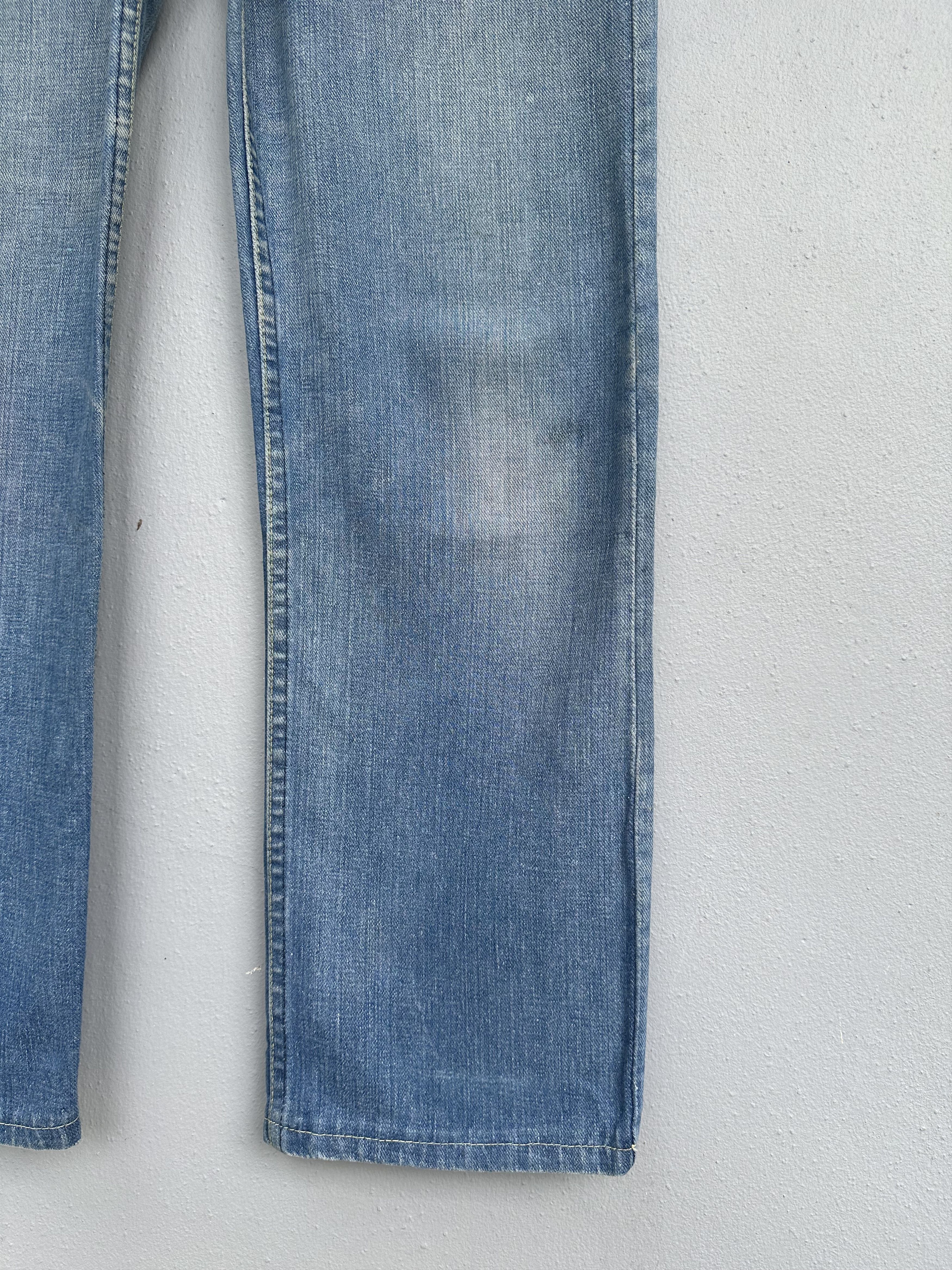 Lee Rare Vtg Distressed Lee Riders 70s Talon 42 Flare Denim Jean Size US 30 / EU 46 - 12 Thumbnail