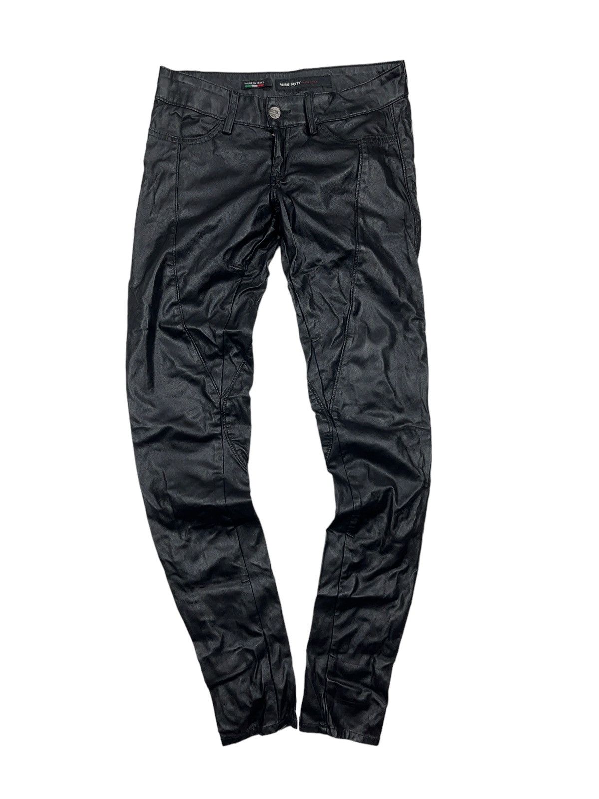 Japanese Brand Vintage Miss Sixty Faux Leather Pants Metal Logo y2k Size 25" / US 0 / IT 36 - 2 Thumbnail