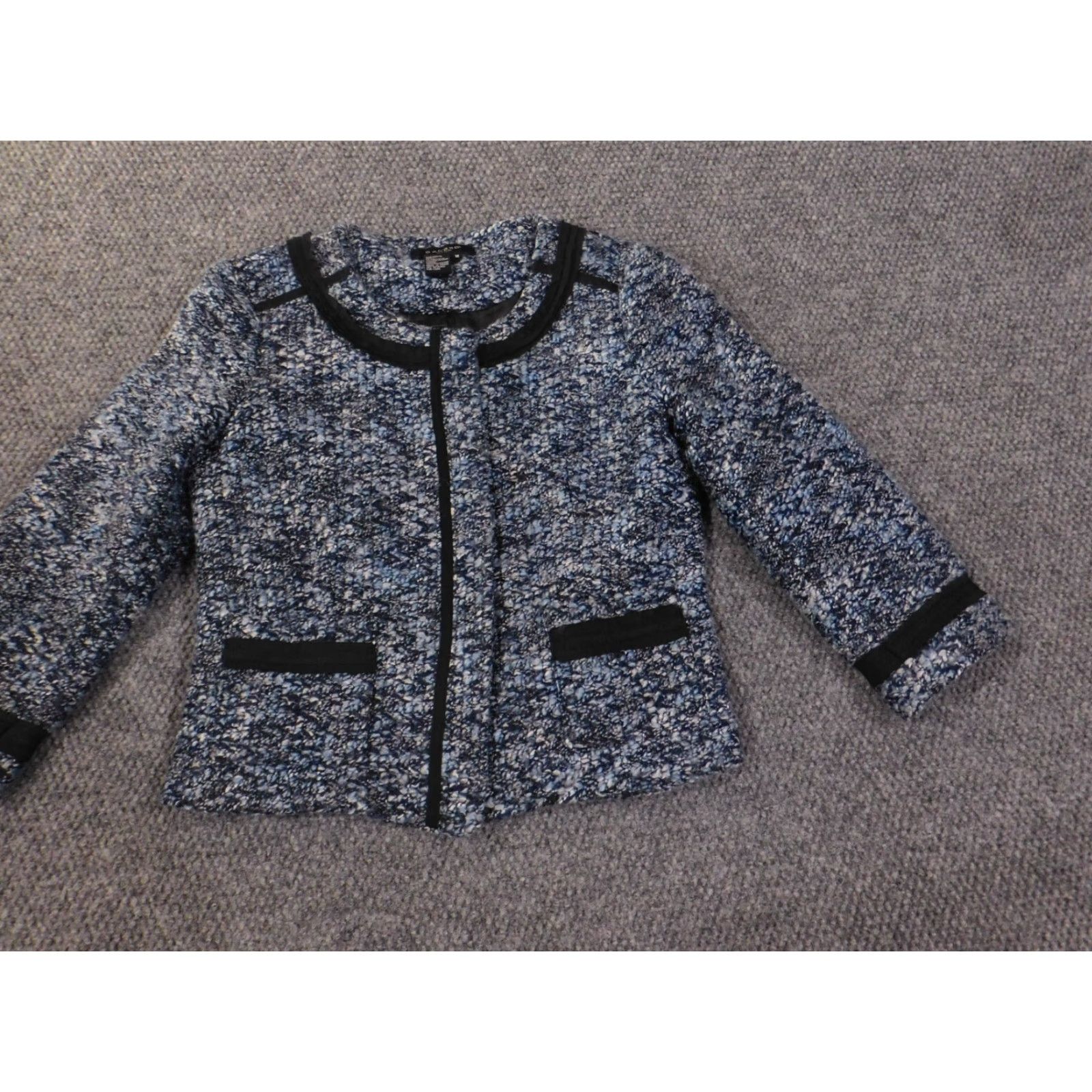 Sandro Sandro Jacket Womens M Blue Snap Knit Lining Polyester Mid-Length Business Size M / US 6-8 / IT 42-44 - 4 Thumbnail