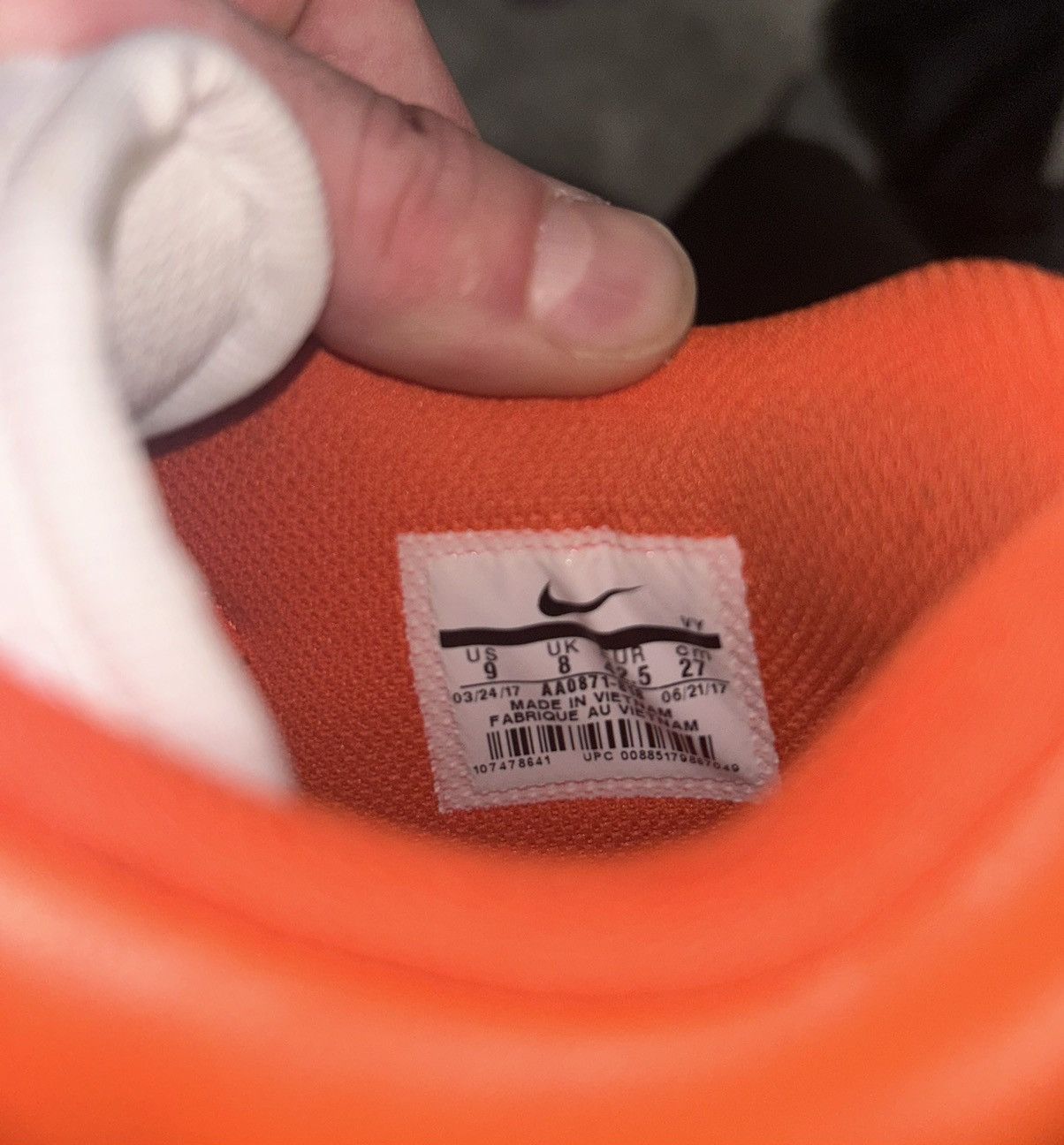 Nike × Supreme Supreme/Nike SB AF2 Low Orange/White Size US 9 / EU 42 - 7 Thumbnail