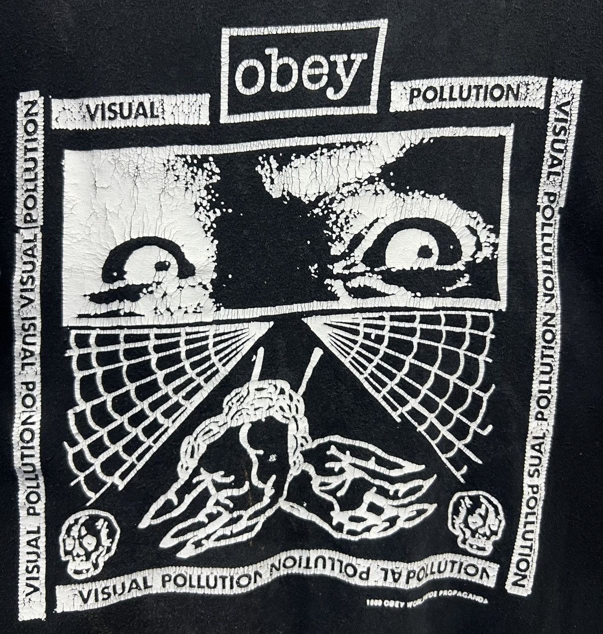 Obey × Vintage VINTAGE OBEY VISUAL POLLUTION WORLDWIDE PROPAGANDA SHIRT Size US M / EU 48-50 / 2 - 3 Thumbnail