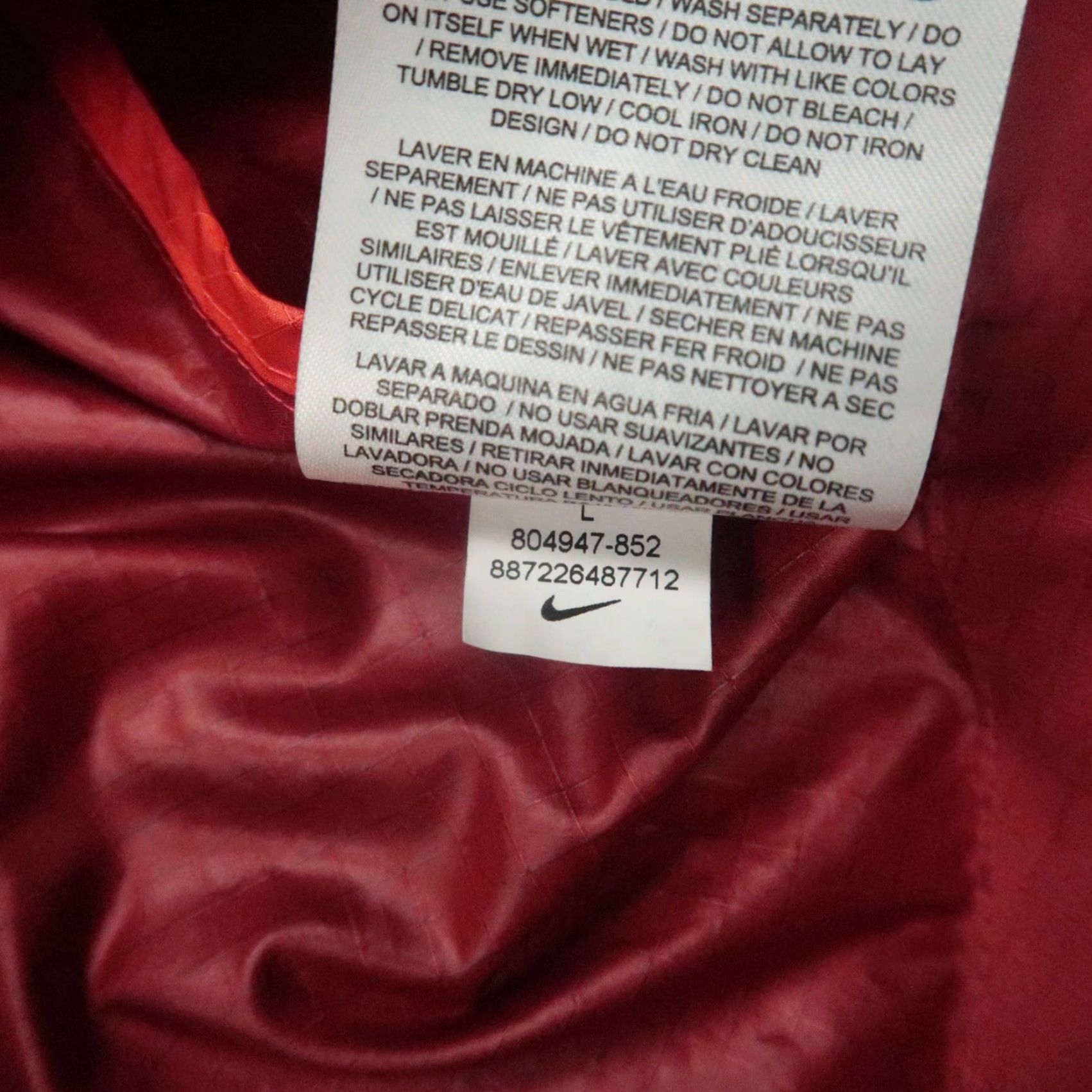 Nike Nike Windrunner Jacket Womens Large Red Hooded Full Zip Windbreaker Jacket Zip Lightweight Lined Pockets Hooded Windrunner Nike Size L / US 10 / IT 46 - 7 Thumbnail