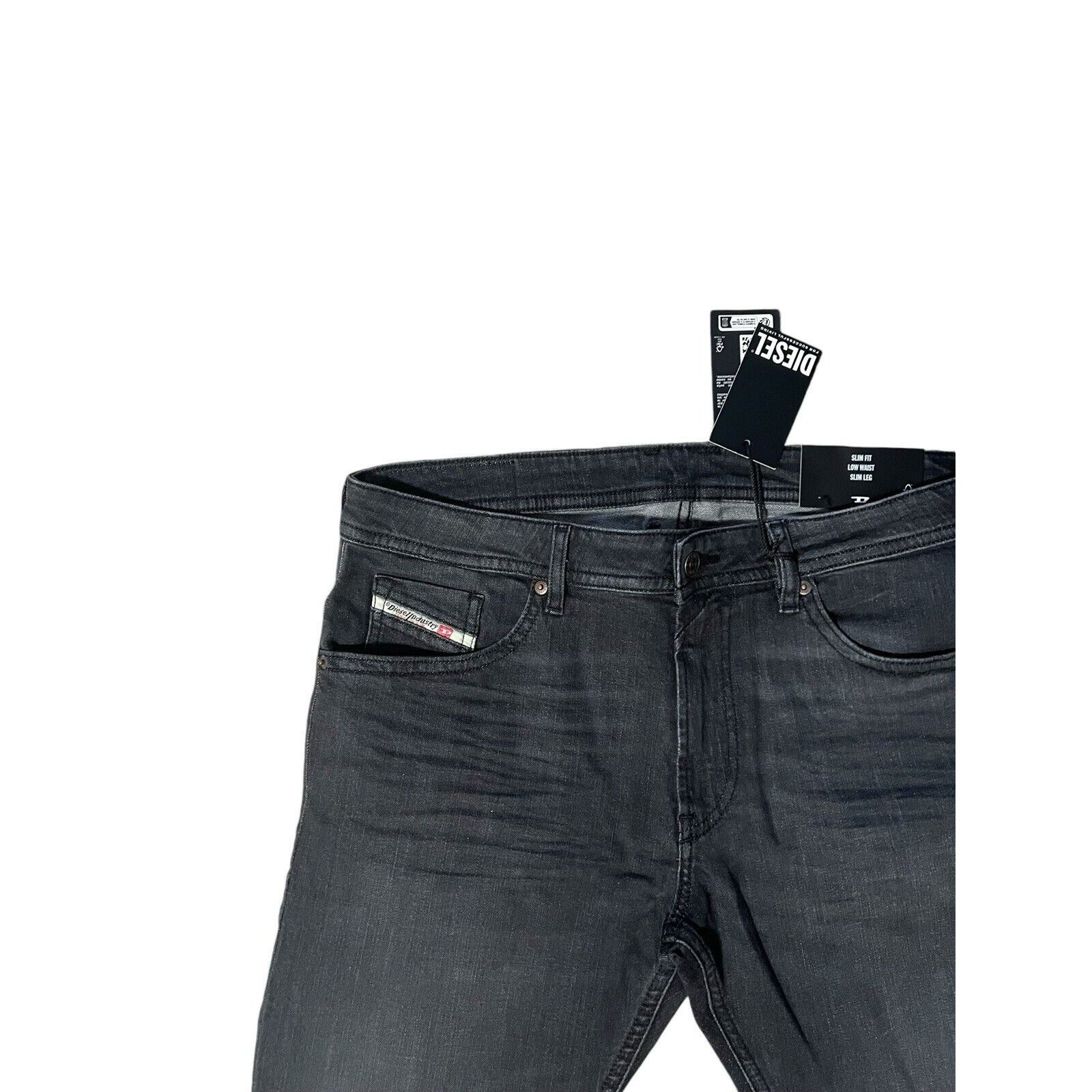 Diesel Mens Thommer Slim Fit Jeans RM063 Black Size 36/32