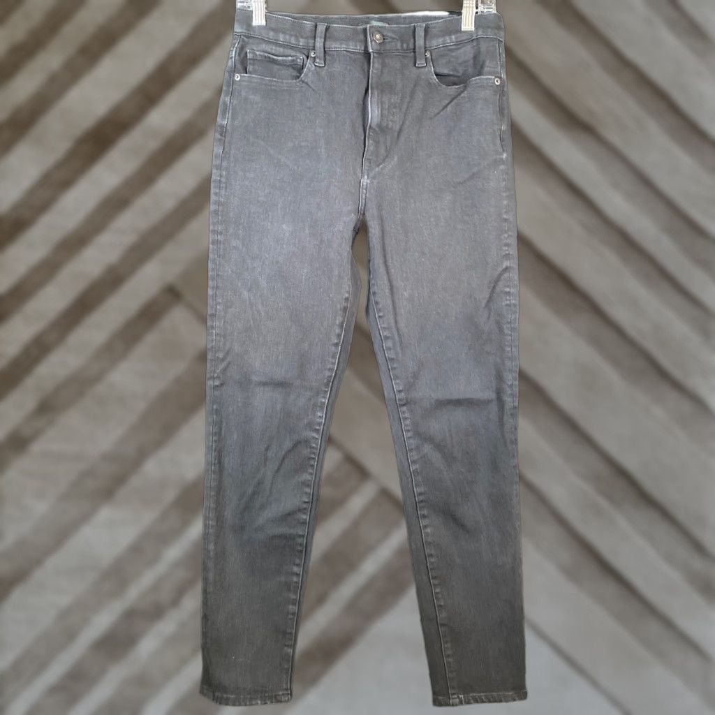 Uniqlo Uniqlo Jeans Black Denim High Rise Ankle Cotton Blend Stretch 4 Womens Jeans Size 27" / US 4 / IT 40 - 1 Thumbnail