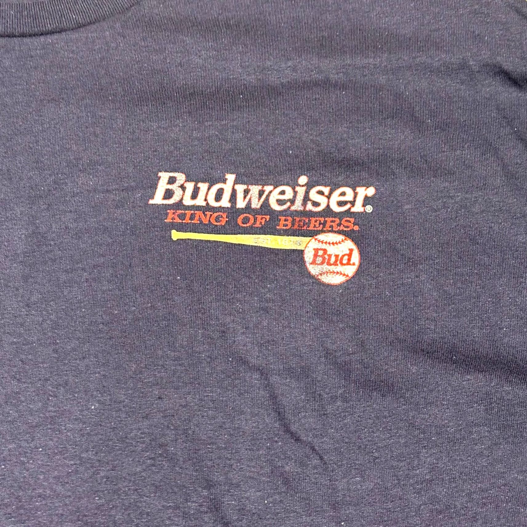 Budweiser Budweiser Baseball Mens T-Shirt 3XL Double-Sided Cotton Multicolor Logo Graphic NY? Size US XXL / EU 58 / 5 - 3 Thumbnail