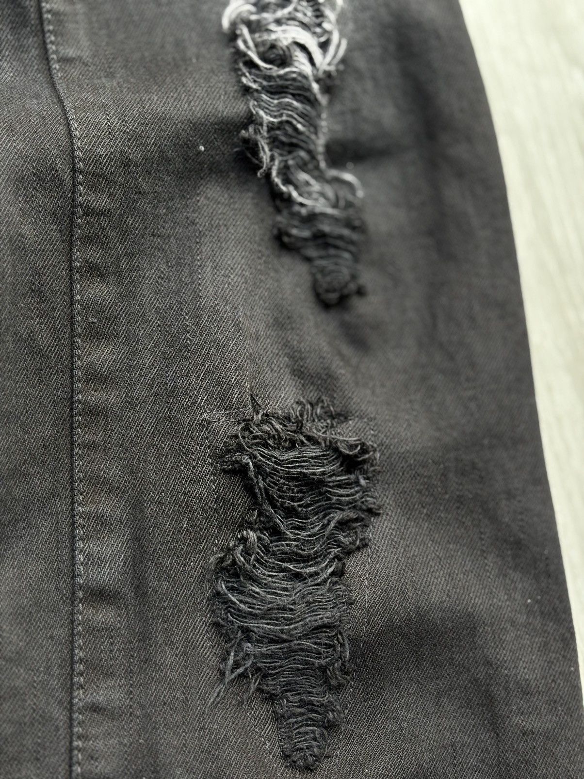 PARANOID extra long distressed flare jeans