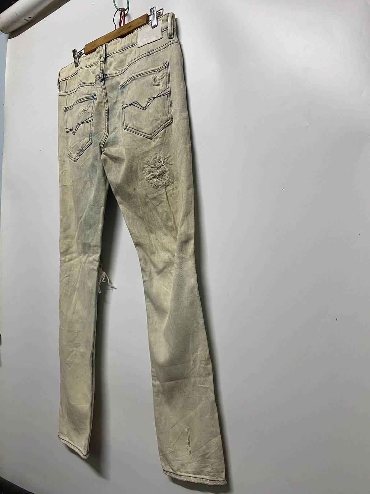 Guess × Vintage Vintage GUESS Los Angelas Skinny Distressed Denim Jeans Size US 34 / EU 50 - 6 Thumbnail