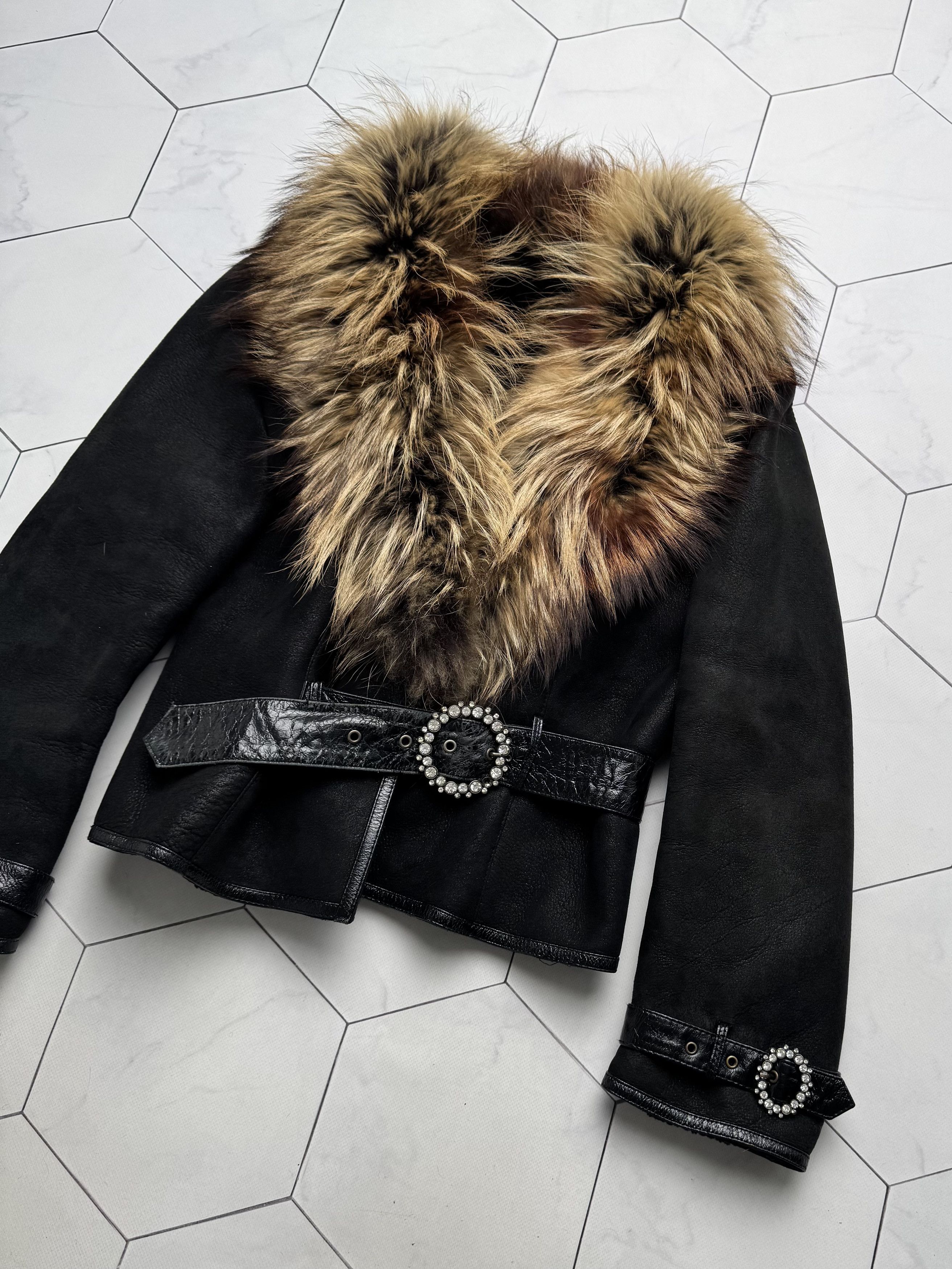 Vintage Vintage Cropped Real Sheepskin Jacket (B550)E2D15 Size L / US 10 / IT 46 - 7 Thumbnail