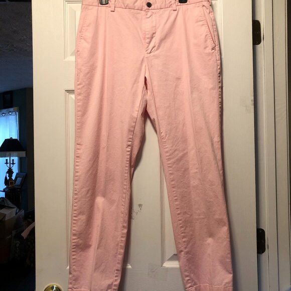 Brooks Brothers brooks brothers men's pink 97%cotton casual pants 34/30 Size US 34 / EU 50 - 1 Thumbnail