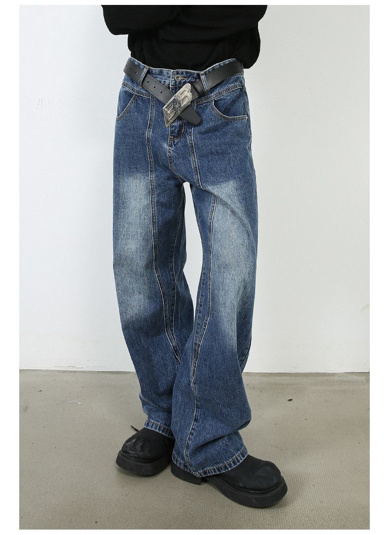 Japanese Brand × Jean Washed loose straight-leg versatile casual jeans Size US 32 / EU 48 - 3 Thumbnail
