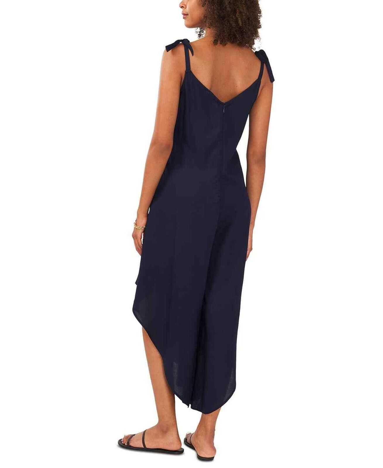 Vince Camuto Vince Camuto Women's Blue Tie-Shoulder Jumpsuit - XS - Blue Size 26" / US 2 / IT 38 - 2 Thumbnail