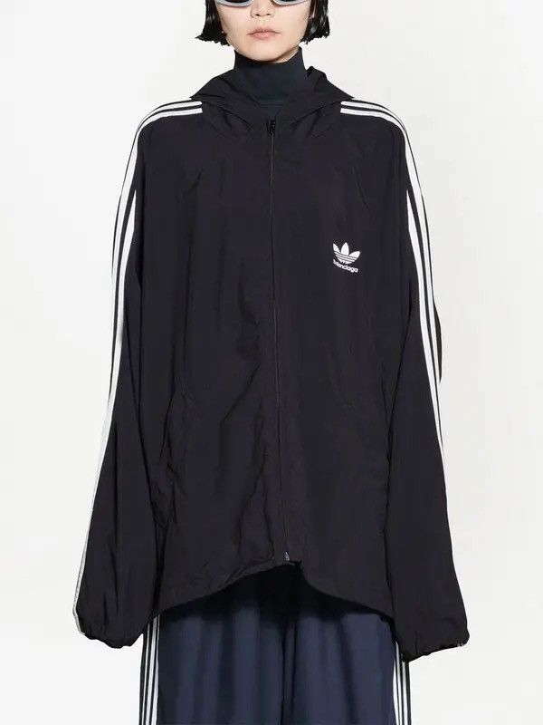Balenciaga x Adidas Nylon Oversized Hooded Windbreaker Jacket Size US S / EU 44-46 / 1 - 3 Thumbnail
