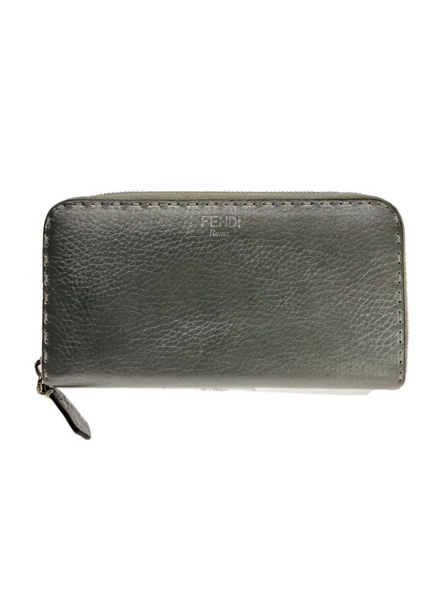 Fendi Fendi Leather Long Wallet Silver Size ONE SIZE - 1 Thumbnail