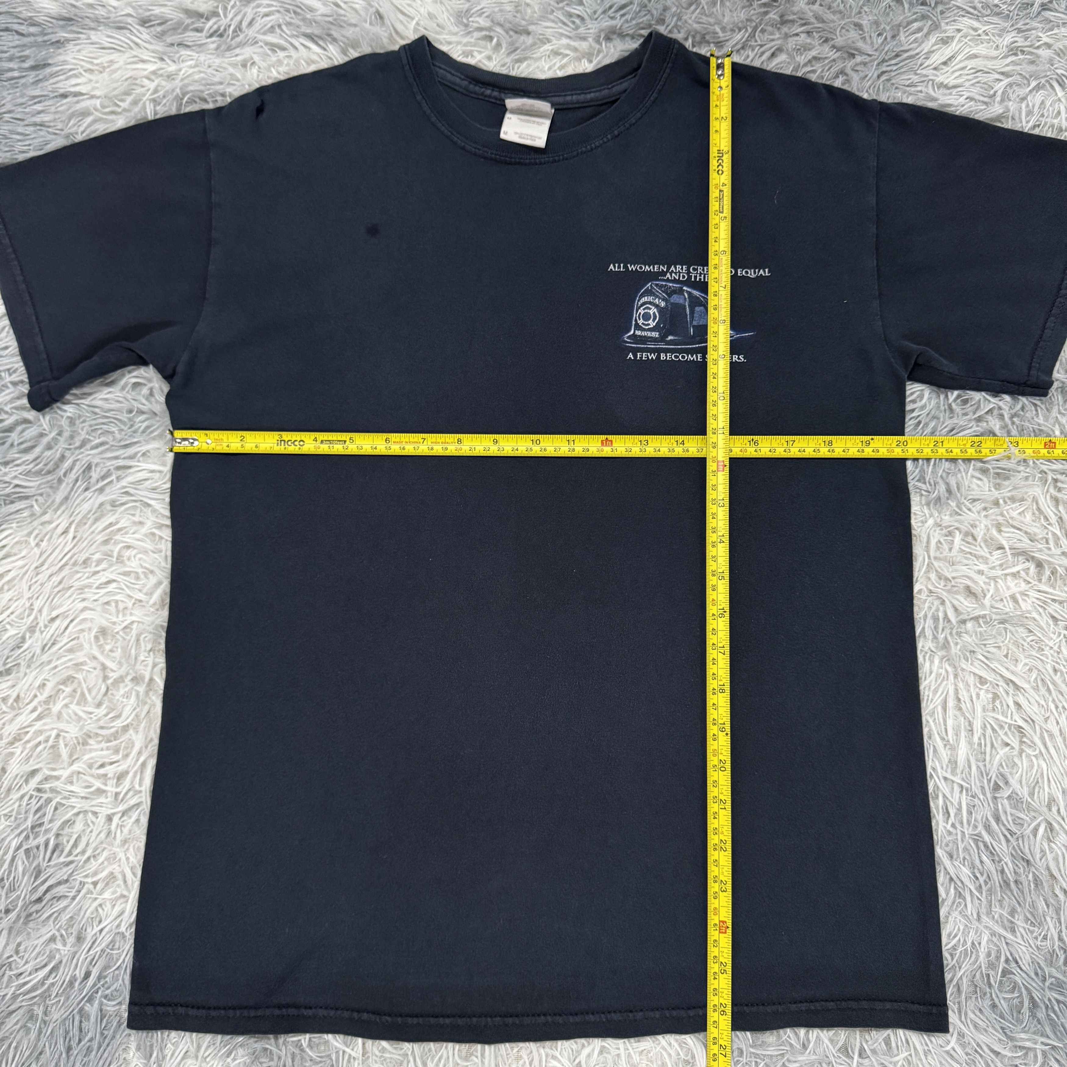 Gildan Fire Fighter "All Women Created Equal Few Become Sisters" T Size US M / EU 48-50 / 2 - 8 Thumbnail