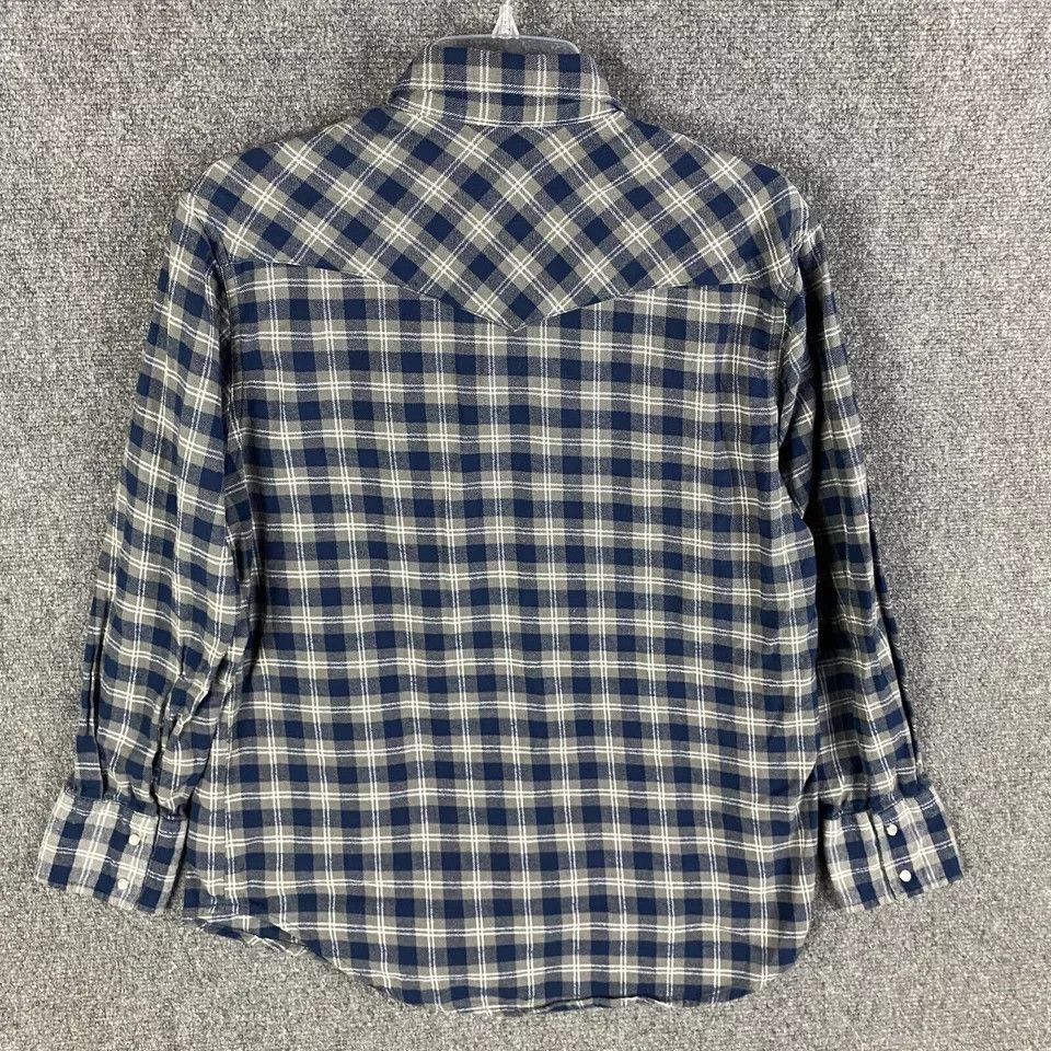 Other Cactus Flannel Men's Medium Pearl Snap Plaid Cotton Adults M Size US M / EU 48-50 / 2 - 6 Thumbnail