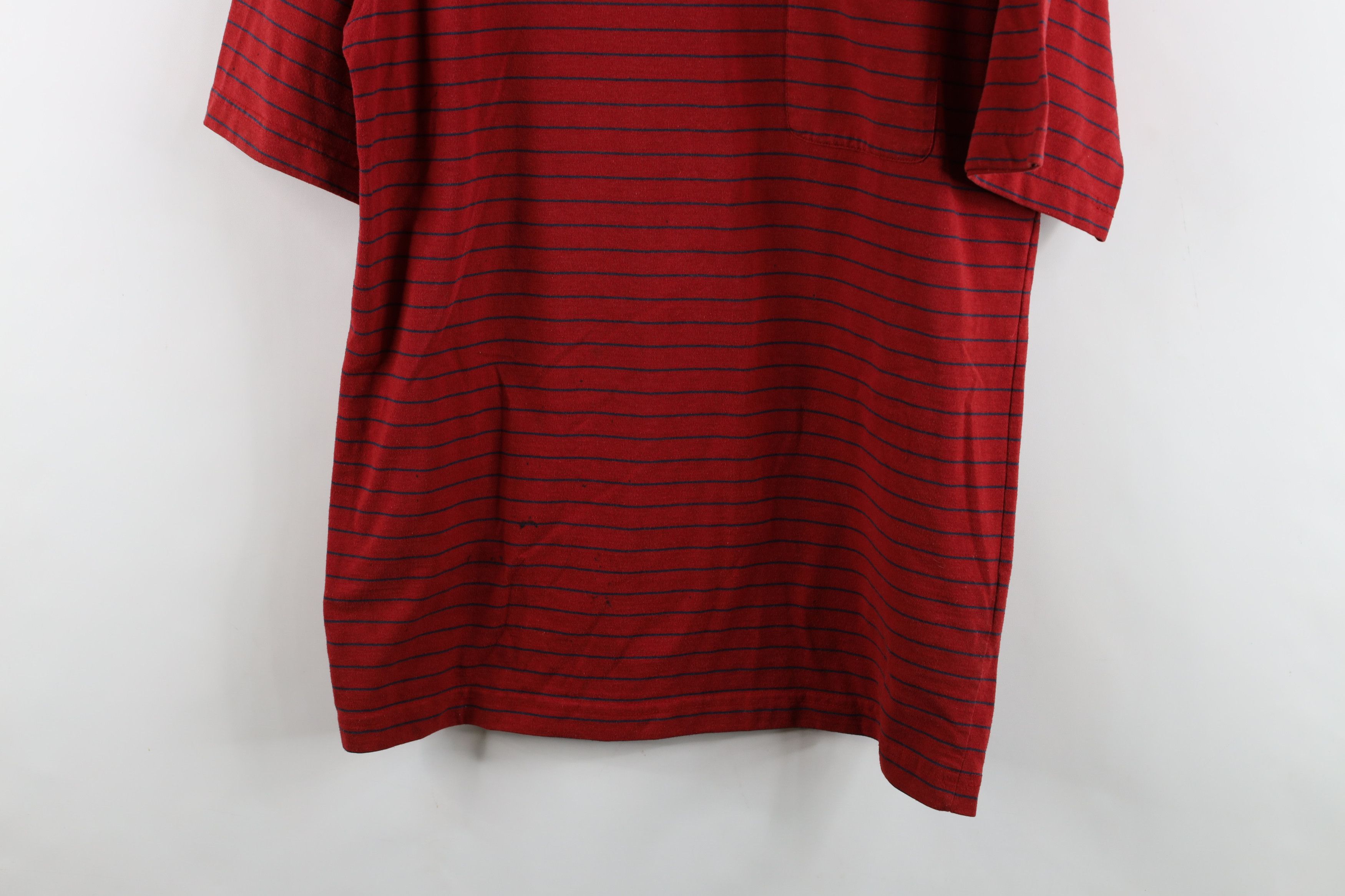 Vintage Vintage 90s Streetwear Striped Short Sleeve T-Shirt Red Size US M / EU 48-50 / 2 - 3 Thumbnail
