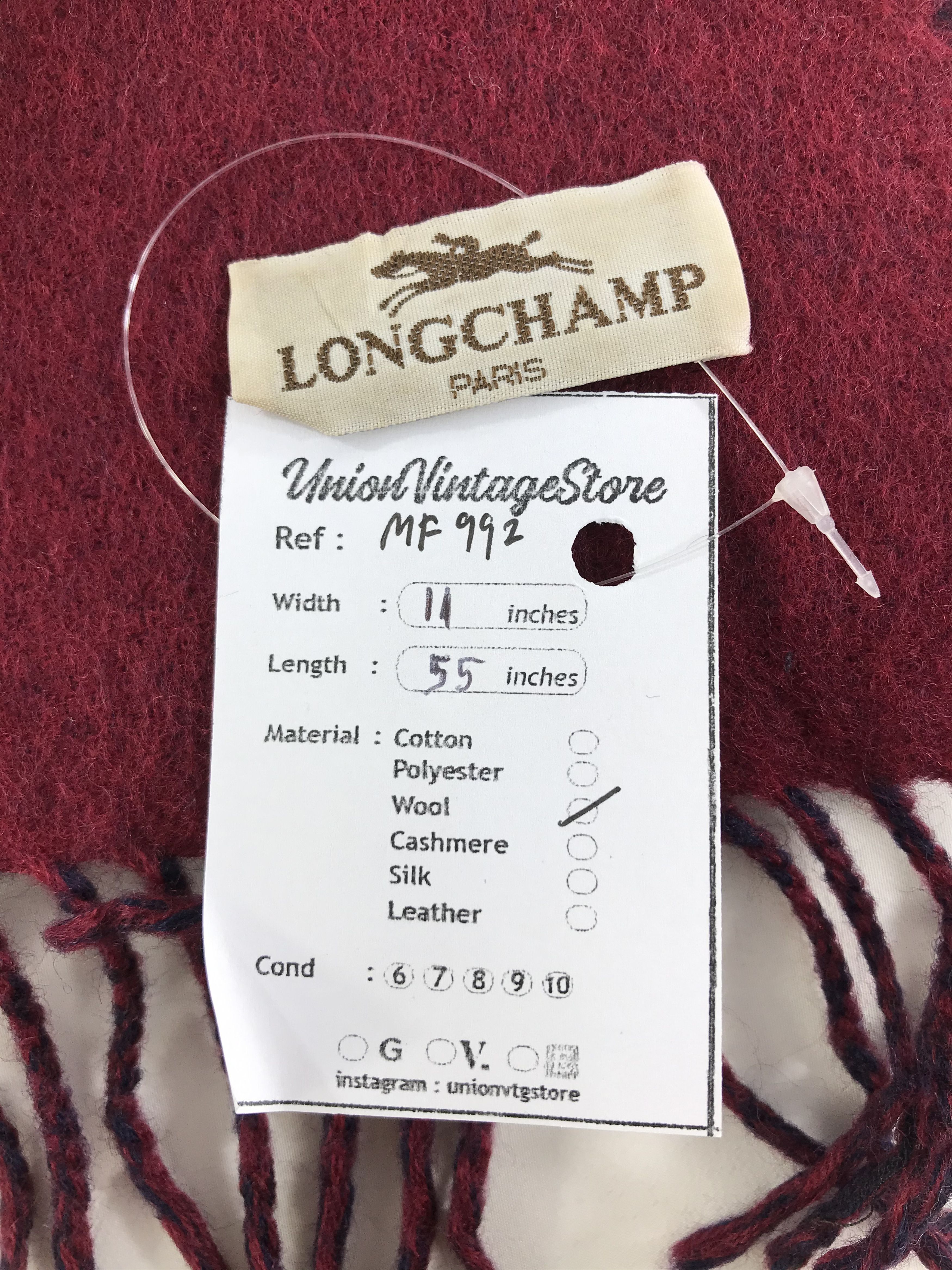 Longchamp Vintage Longchamps Scarf/Muffler/Neckwear MF992 Size ONE SIZE - 5 Thumbnail