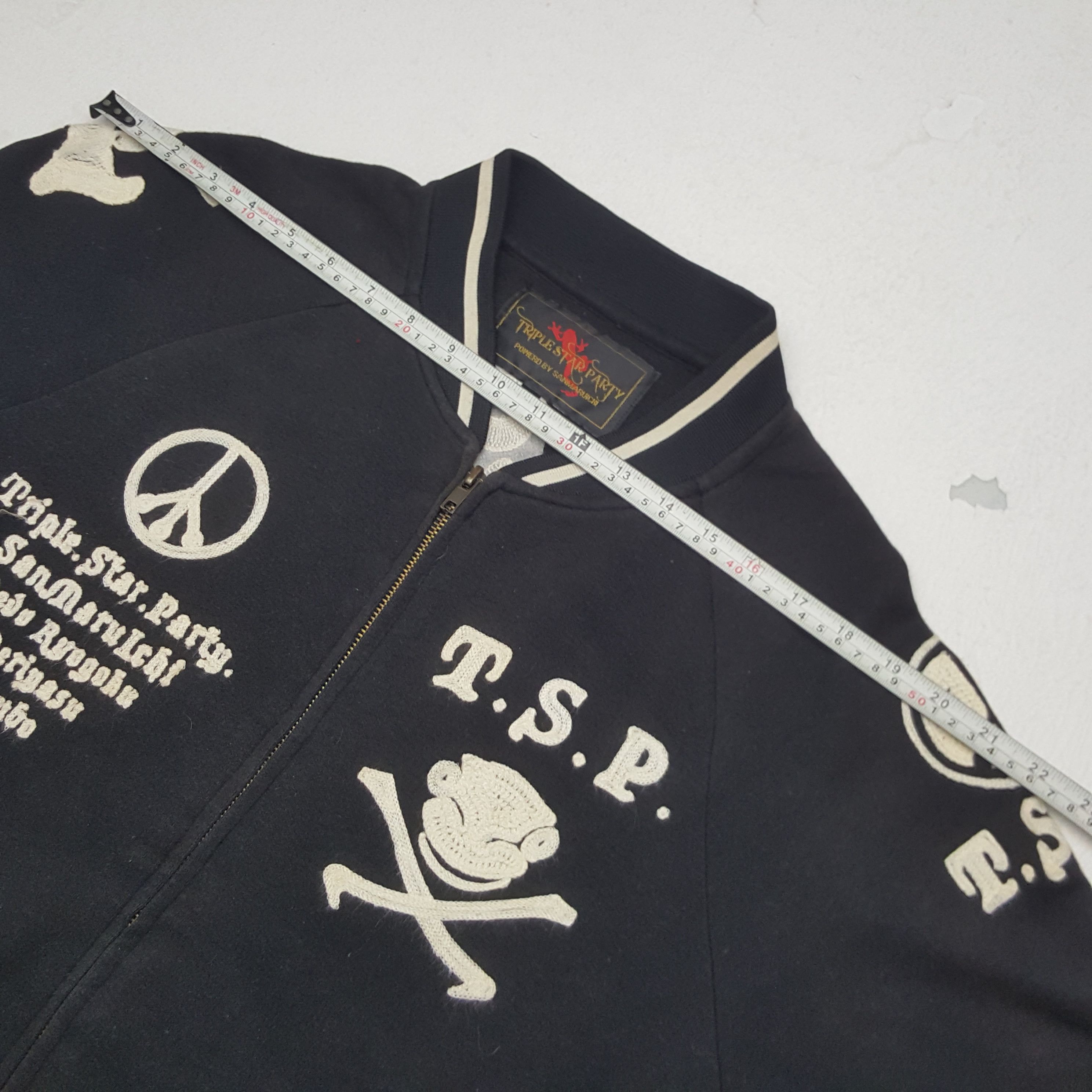 Japanese Brand × Vintage Vintage Triple Star Party Zipper Sweater Jacket Size US M / EU 48-50 / 2 - 5 Thumbnail
