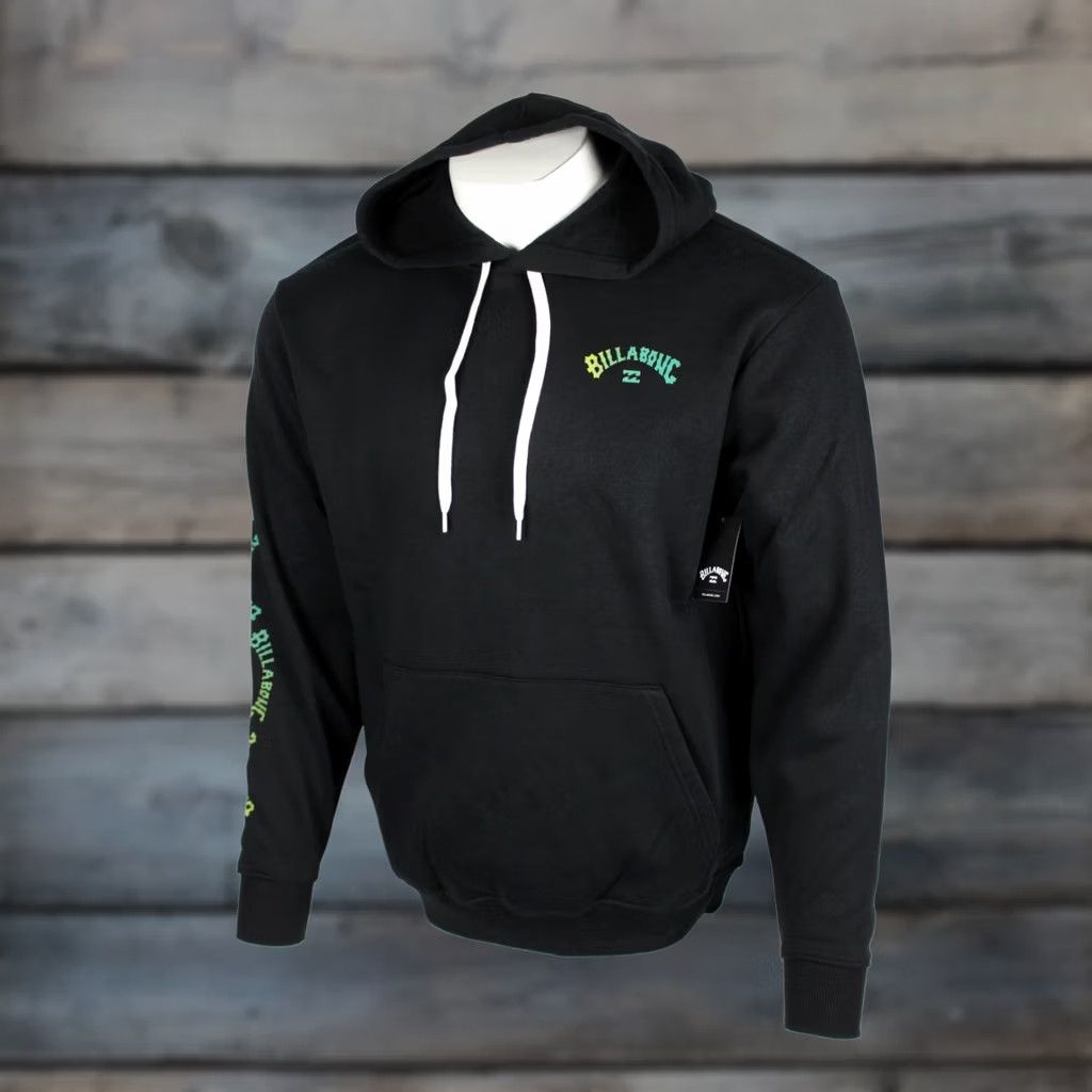 Billabong Billabong Men's Range Sleeve Graphic Pullover Hoodie Sweatshirt M Medium Black Size US M / EU 48-50 / 2 - 1 Thumbnail