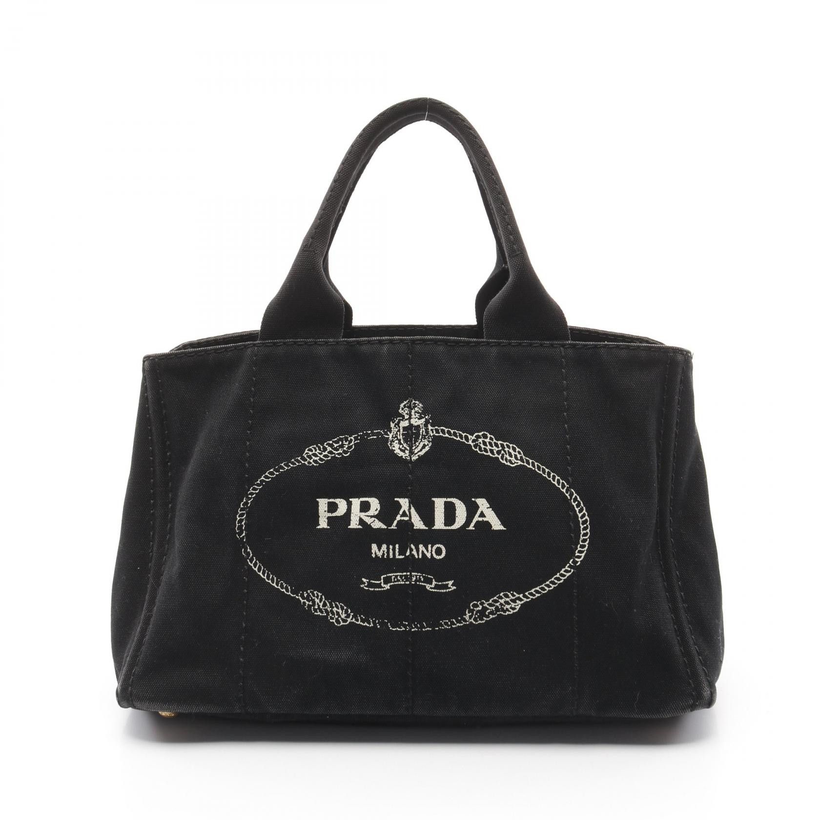 Prada Prada Canvas Canapa Tote Bag Bn1877 Canvas Tote Bag Bn1877 in Black, Women's