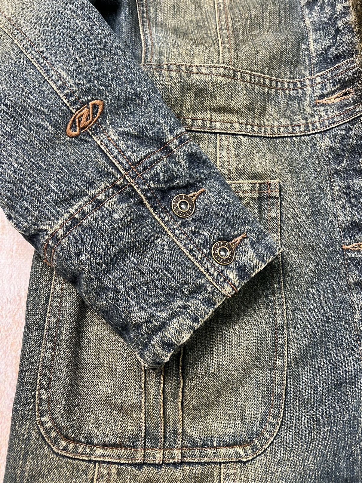 Vintage River Island gothic Japanese style acid denim jacket Size M / US 6-8 / IT 42-44 - 4 Thumbnail