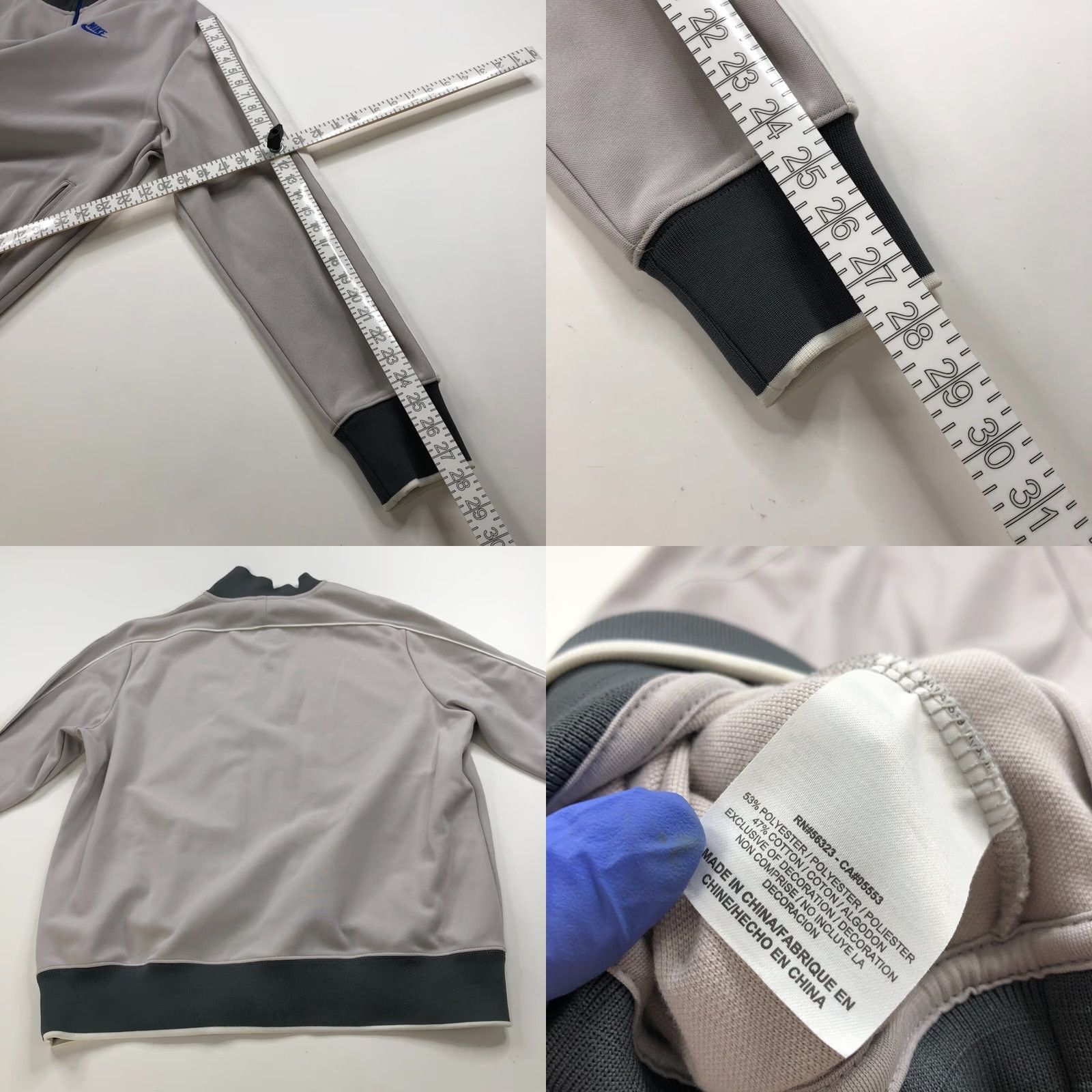 Nike Nike National 98 Mens XL Full Zip Track Jacket Gray Size US XL / EU 56 / 4 - 8 Thumbnail