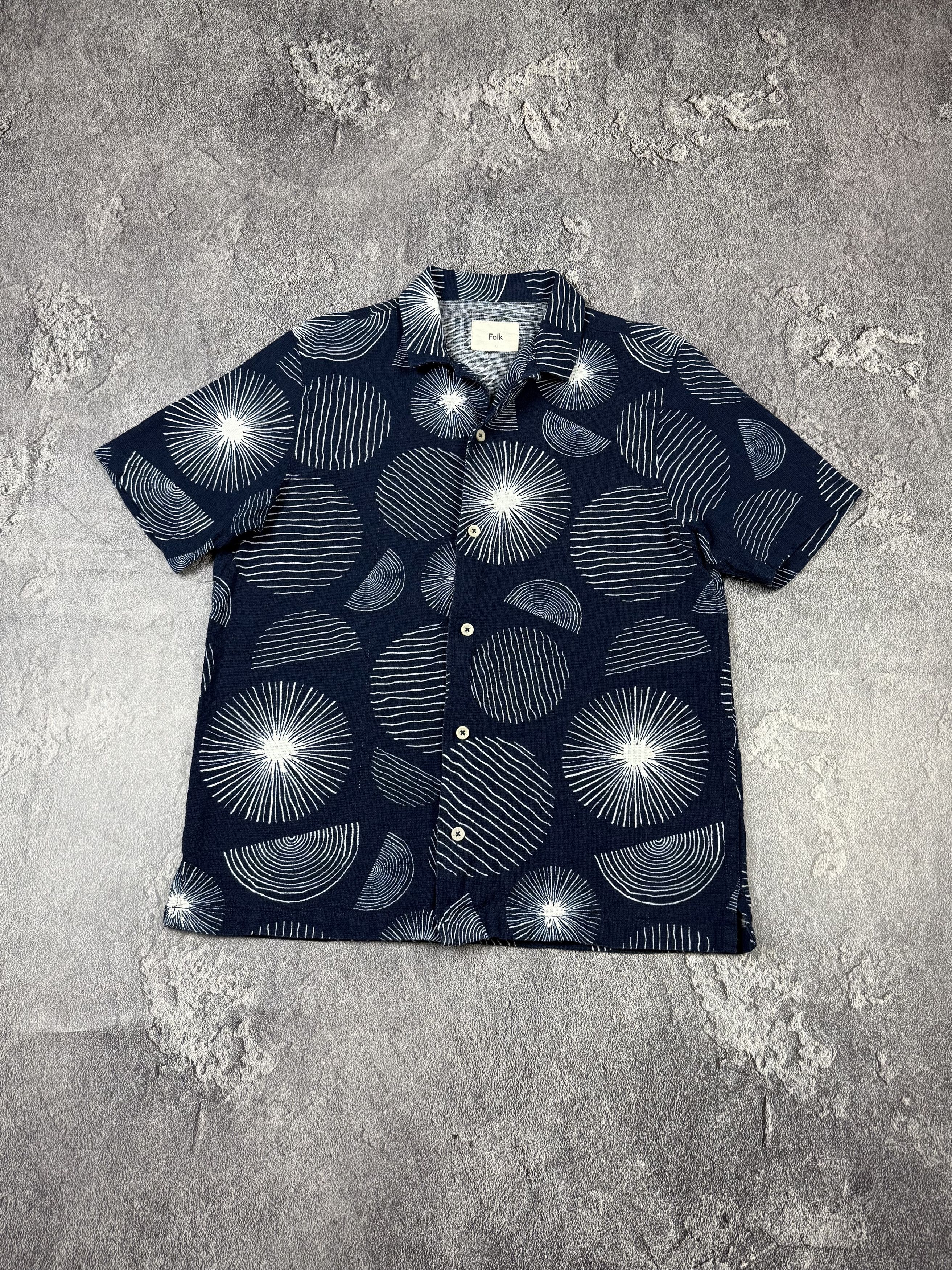 Folk Folk Abstract Navy Shirt Size US M / EU 48-50 / 2 - 2 Thumbnail