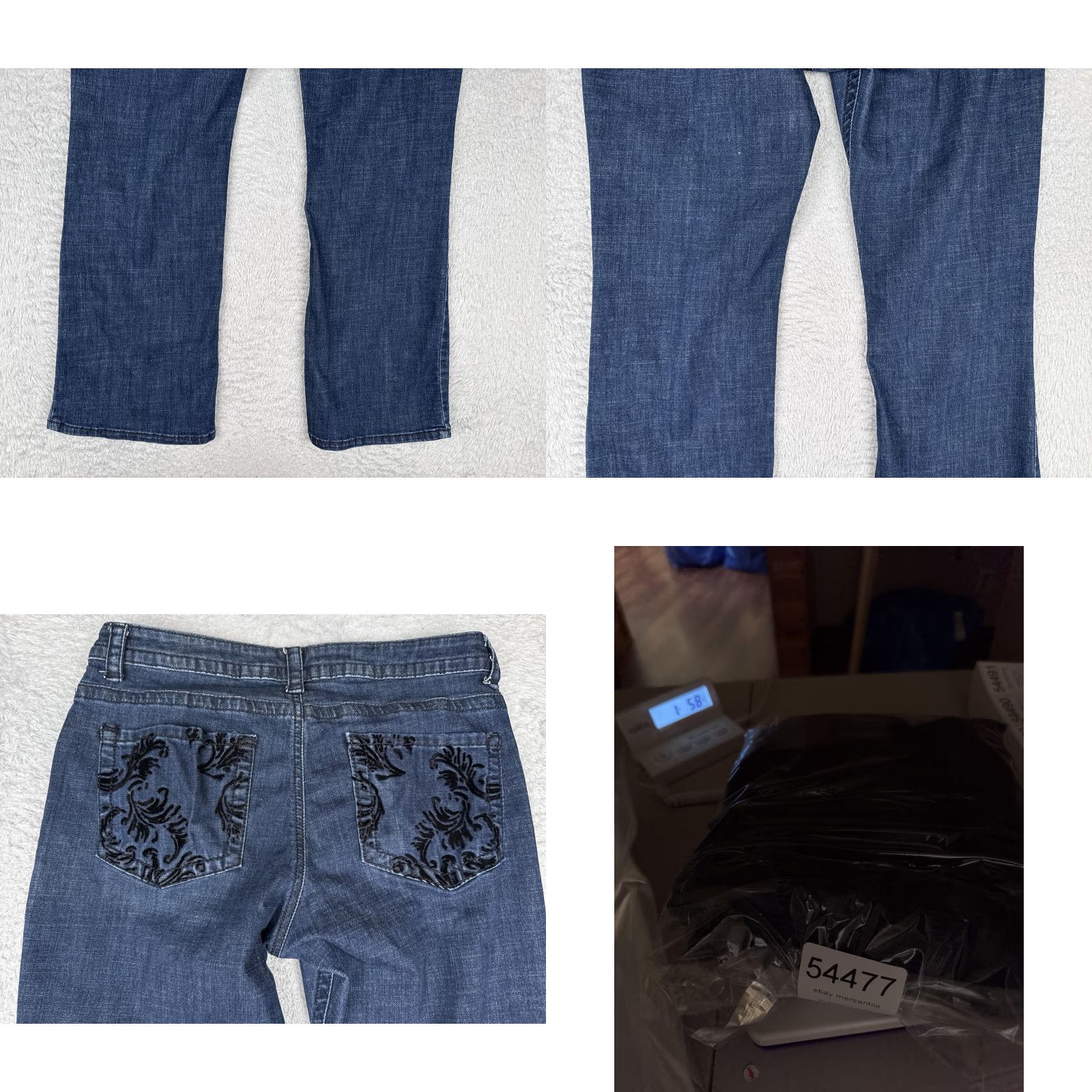 Lee Lee Womens Jeans Bootcut 32x29 Blue Mid Rise Floral Embroidered 5-Pocket Denim Cotton Vintage? No, Vintage: No Size 24" / US 00 / IT 34 - 10 Thumbnail