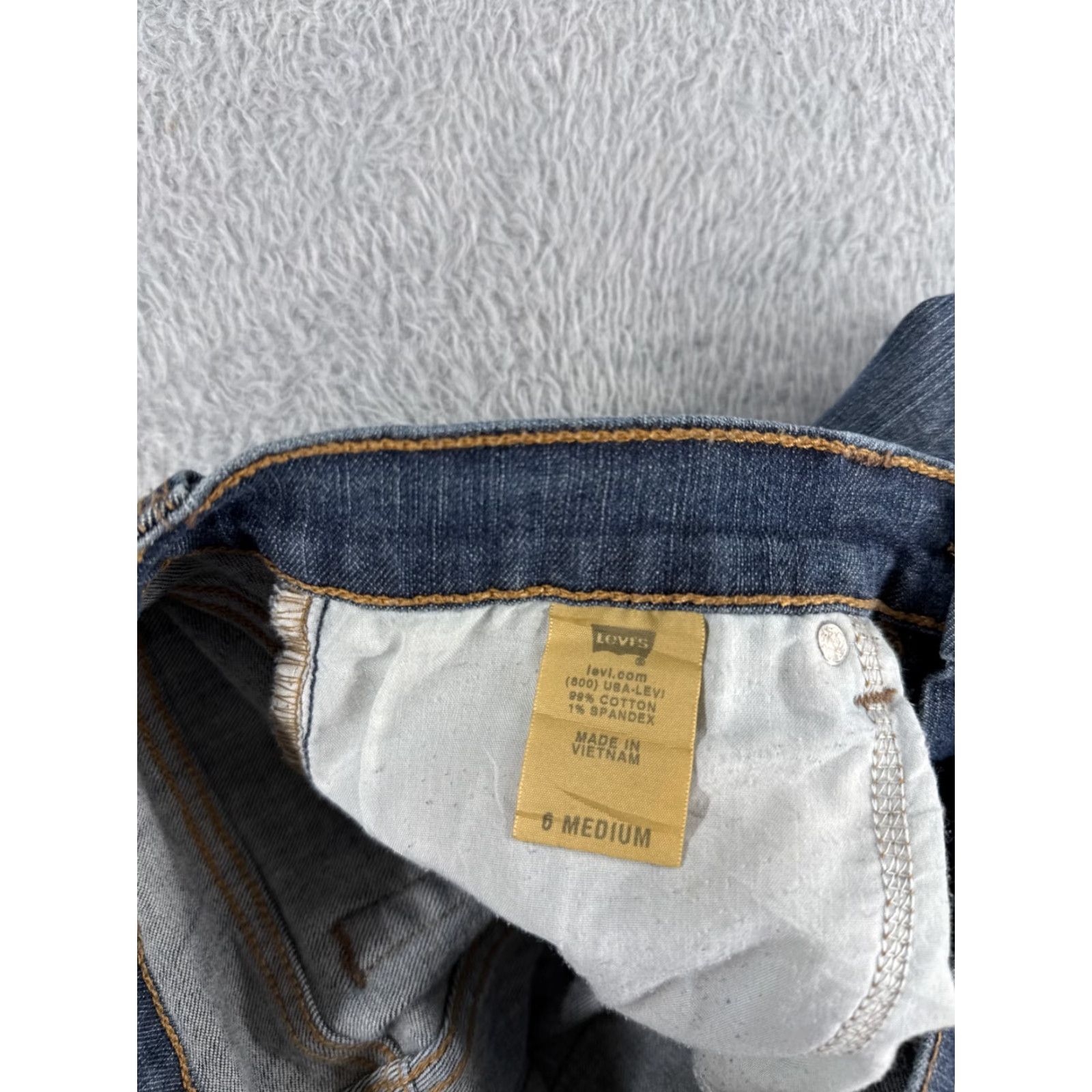 Levi's Levis 515 Jeans Women Blue Denim Bootcut Mid Rise 28x31 Cotton Blend 6 Regular Size 28" / US 6 / IT 42 - 7 Thumbnail