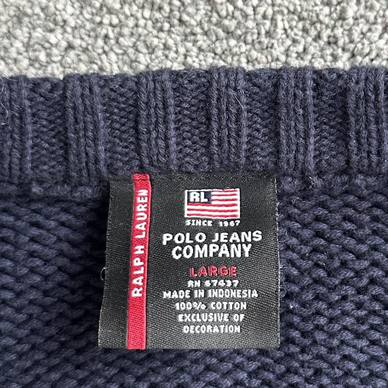 Polo Ralph Lauren Polo Ralph Lauren Heavy Knit Flag Sweater Size US L / EU 52-54 / 3 - 2 Thumbnail