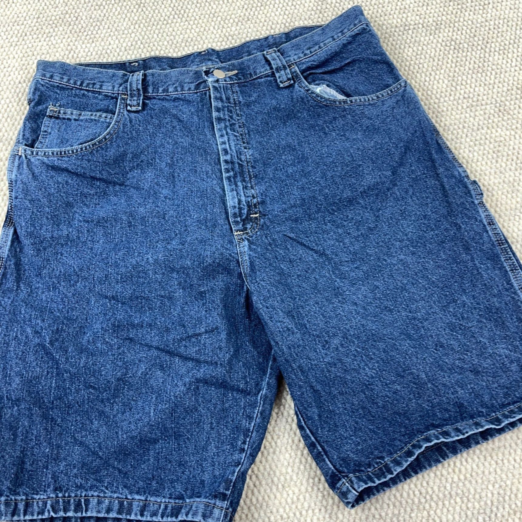 Wrangler VINTAGE Wrangler Shorts Men 38 Bermuda Denim Blue 90s Grunge Hip Hop Rockabilly Classic Workwear Casual Baggy Jorts Relaxed 5-Pocket Size US 38 / EU 54 - 5 Thumbnail
