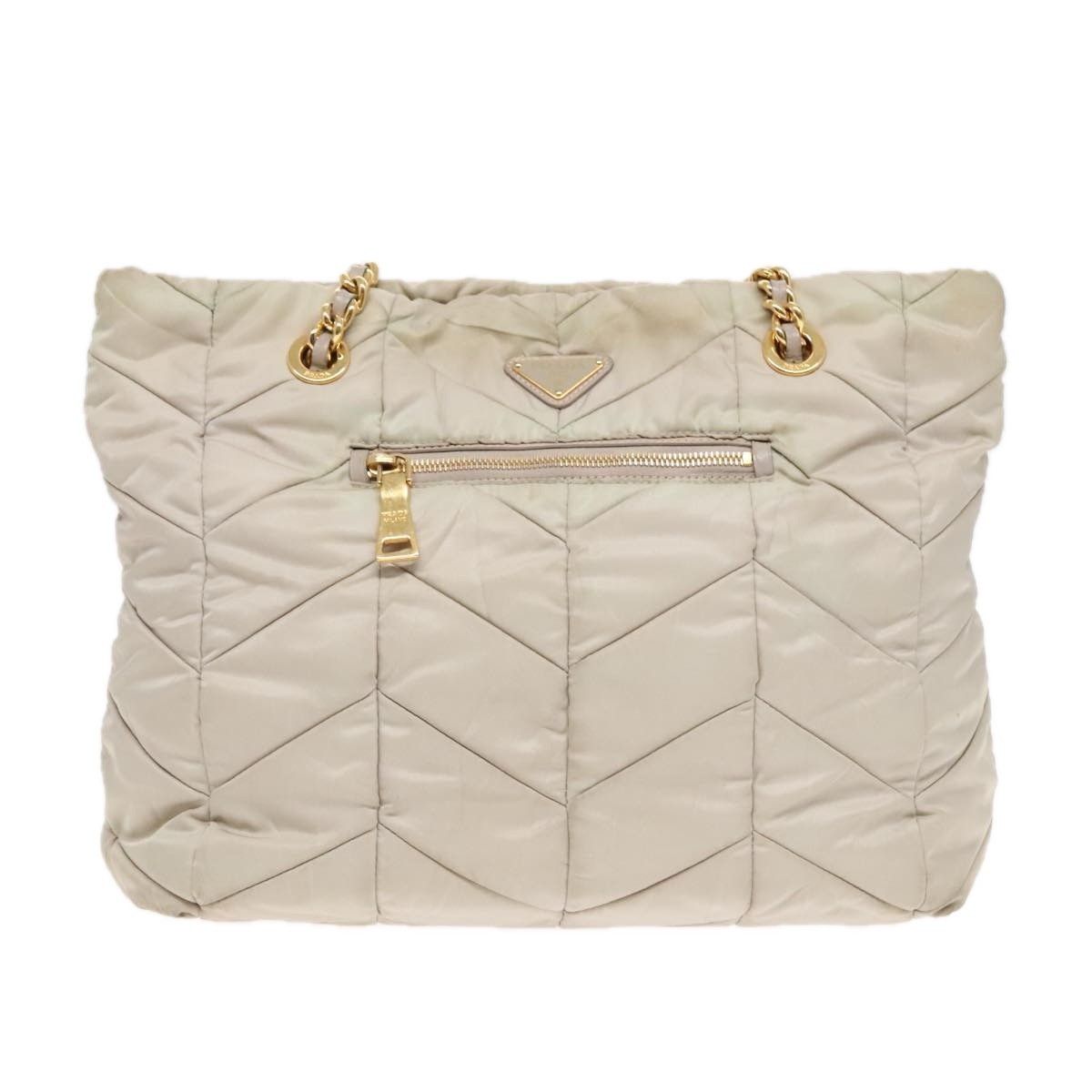 Prada Prada Chain Front Zip Tote Quilted Tessuto Size ONE SIZE - 1 Thumbnail