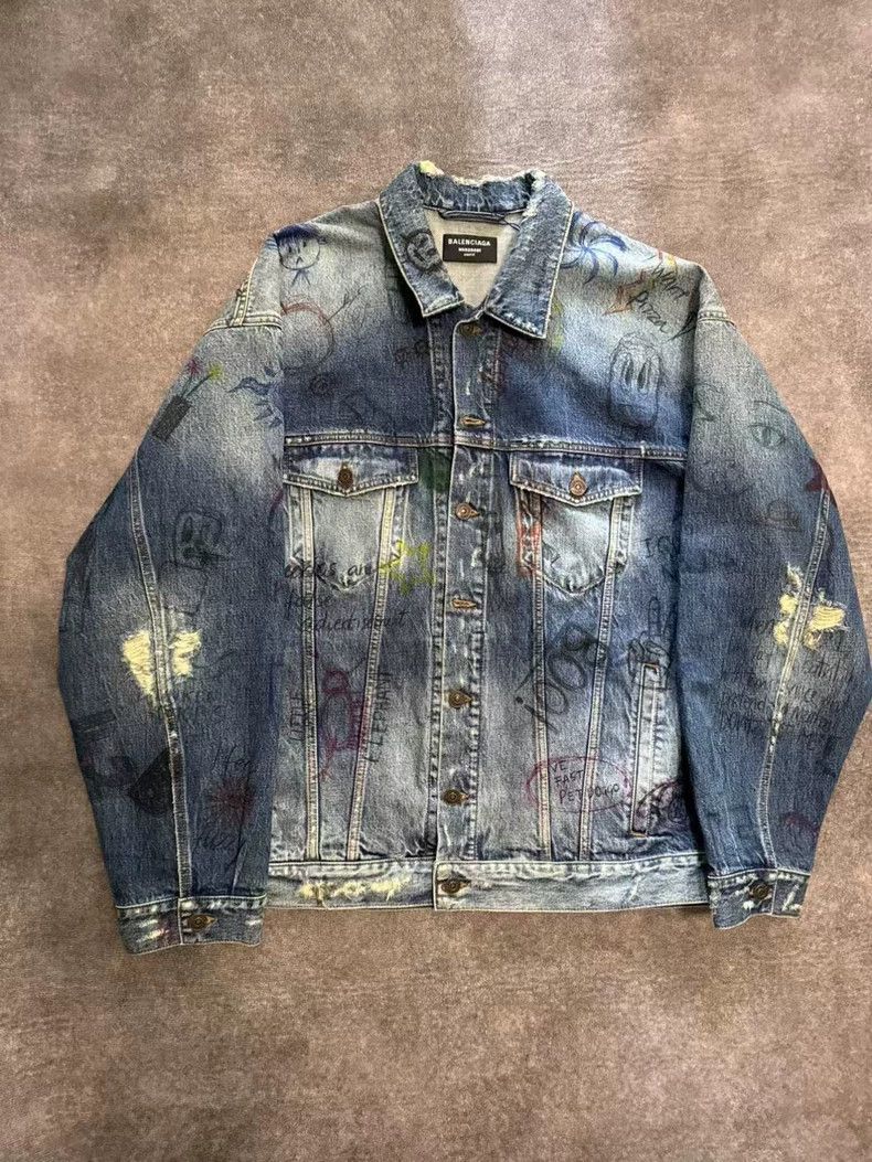 Balenciaga Balenciaga Graffiti cowboy coat Size US S / EU 44-46 / 1 - 1 Thumbnail