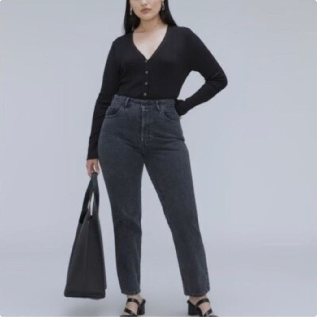 Everlane EVERLANE Curvy 90's Cheeky Jeans Black Ankle Jeans Denim 27 Size 27" / US 4 / IT 40 - 1 Thumbnail
