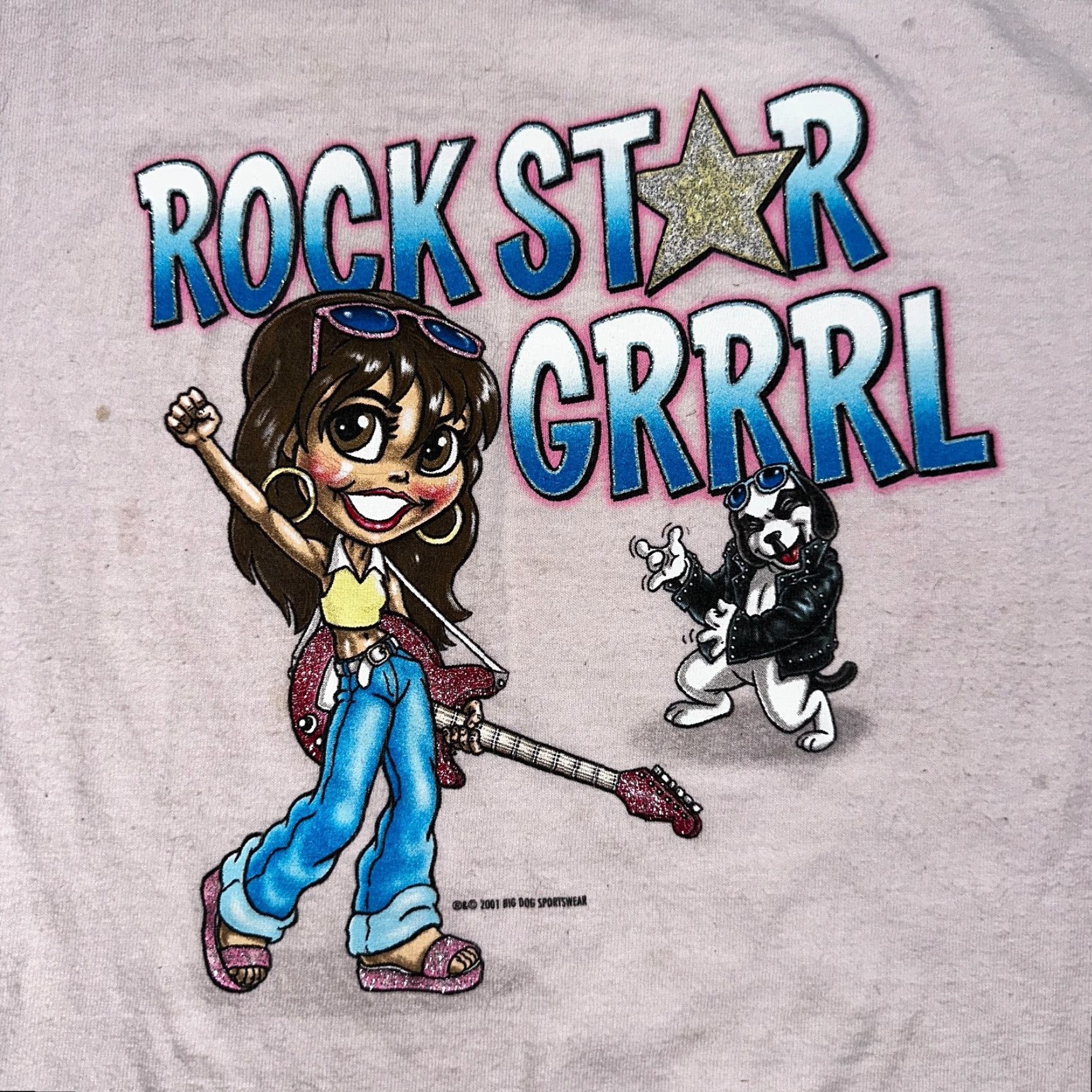 Big Dogs VINTAGE Big Dogs Rock Star GRRRL Girl Y2K VTG T Shirt Bratz Dolls 2000s Pink Cute Punk L Pink Size US L / EU 52-54 / 3 - 3 Thumbnail