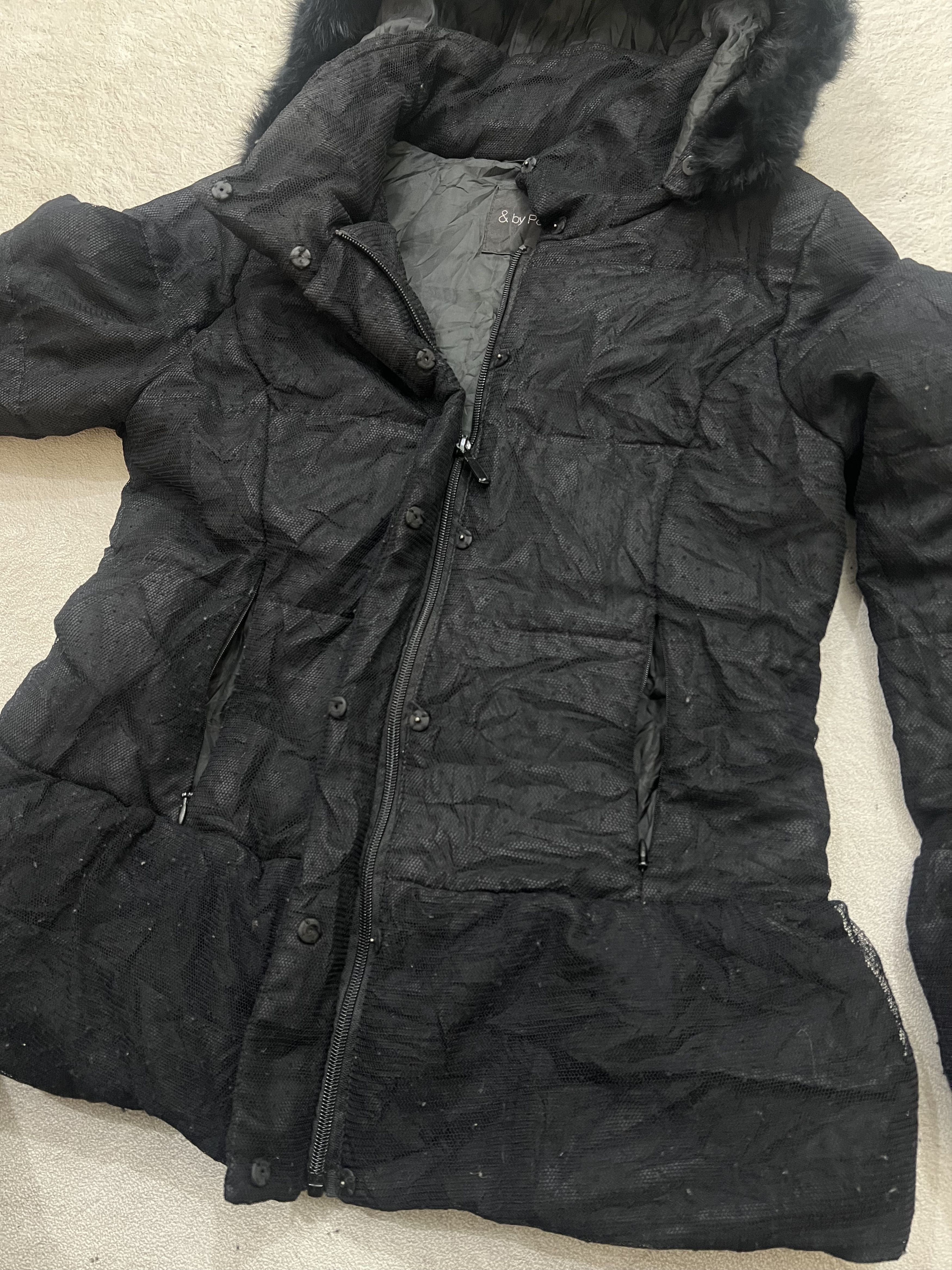 Japanese Brand 2000s Vkei Y's Fur Hodded Mesh Hybrid y2k Lgb Ifsixwasnine Size US XS / EU 42 / 0 - 3 Thumbnail