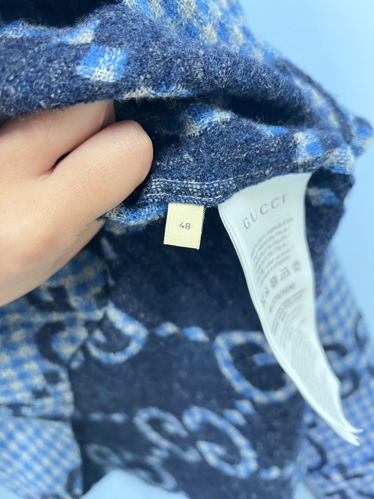 Gucci Gucci GG Monogram Check Wool Shirt Size US M / EU 48-50 / 2 - 3 Thumbnail