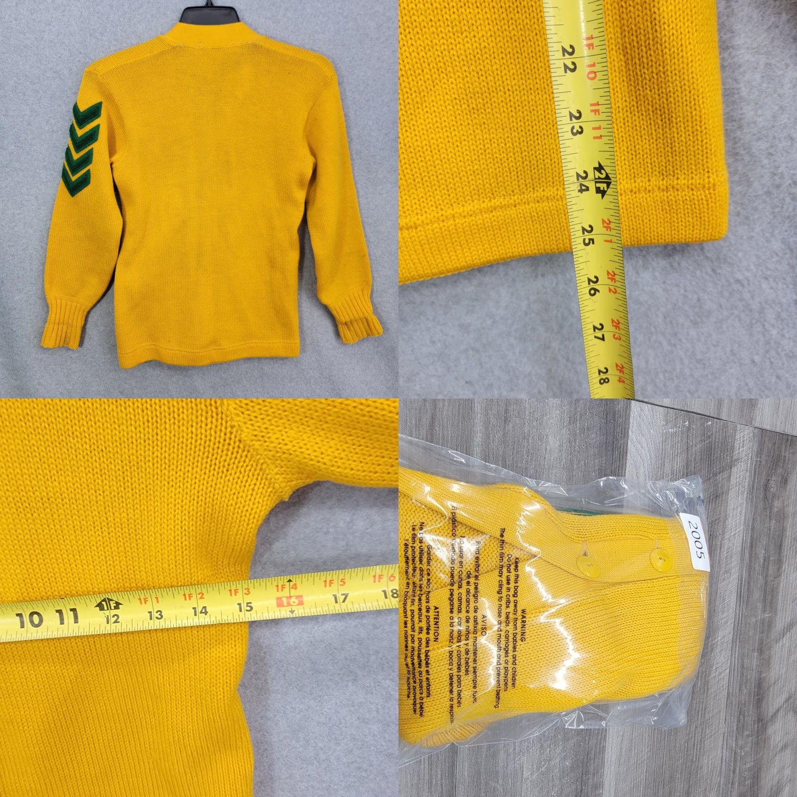 Vintage VINTAGE Milwaukee Sporting Goods Mustard Yellow Knit Cardigan Sweater Varsity Men M Yellow Sports Cardigan Mens Knit Cardigan Vintage Size US M / EU 48-50 / 2 - 8 Thumbnail