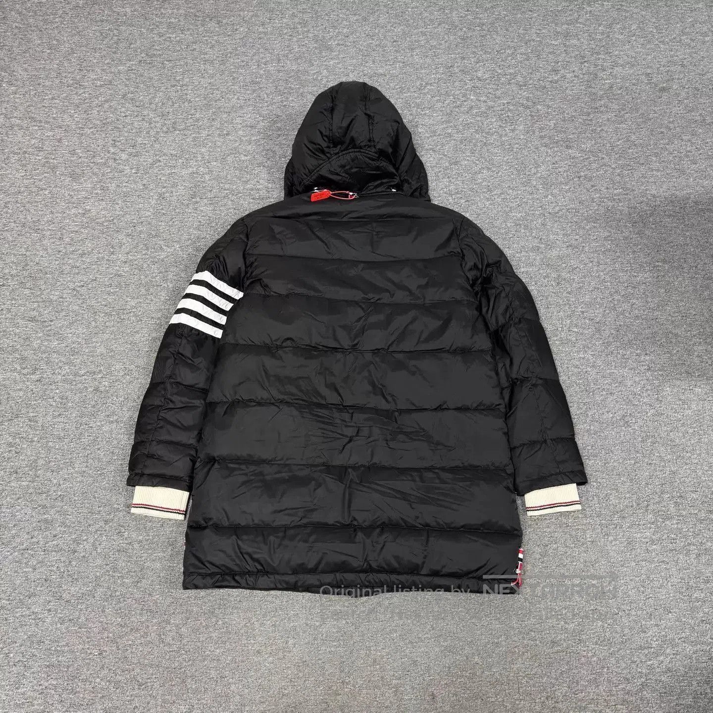 Thom Browne Black Mid-Length Hooded Puffer Coat. Size US M / EU 48-50 / 2 - 2 Thumbnail