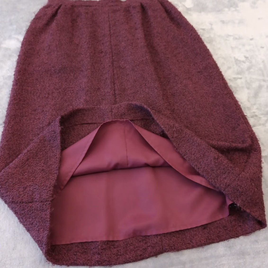 Jaeger VINTAGE Jaeger Skirt Woman Long A-Line Purple 16 Mohair Wool Alpaca Lined Pockets Made In Great Britain Size 38" / US 16 / IT 52 - 6 Thumbnail